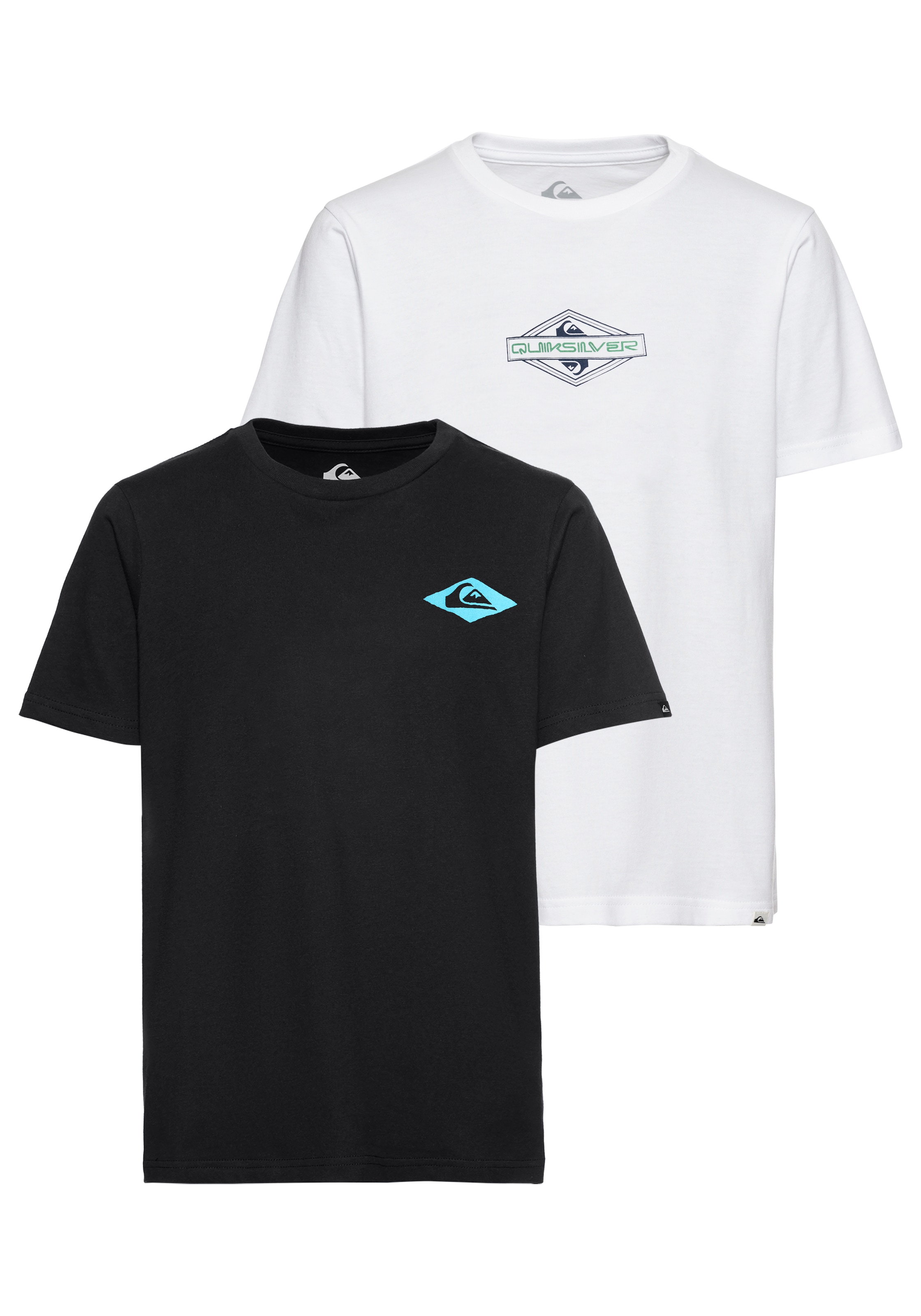 Image of Quiksilver T-Shirt "CAPTION WRECKERS PACK YOUTH" 2 tlg. Kurzarm-Design, 2er-Pack, aus Baumwolle, in den Grössen 10 bis 16