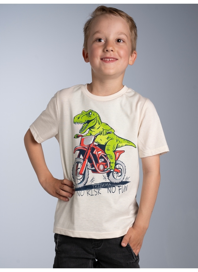 Image of Trigema T-Shirt "TRIGEMA T-Shirt mit Dino Motiv "No Risk No Fun"" 1