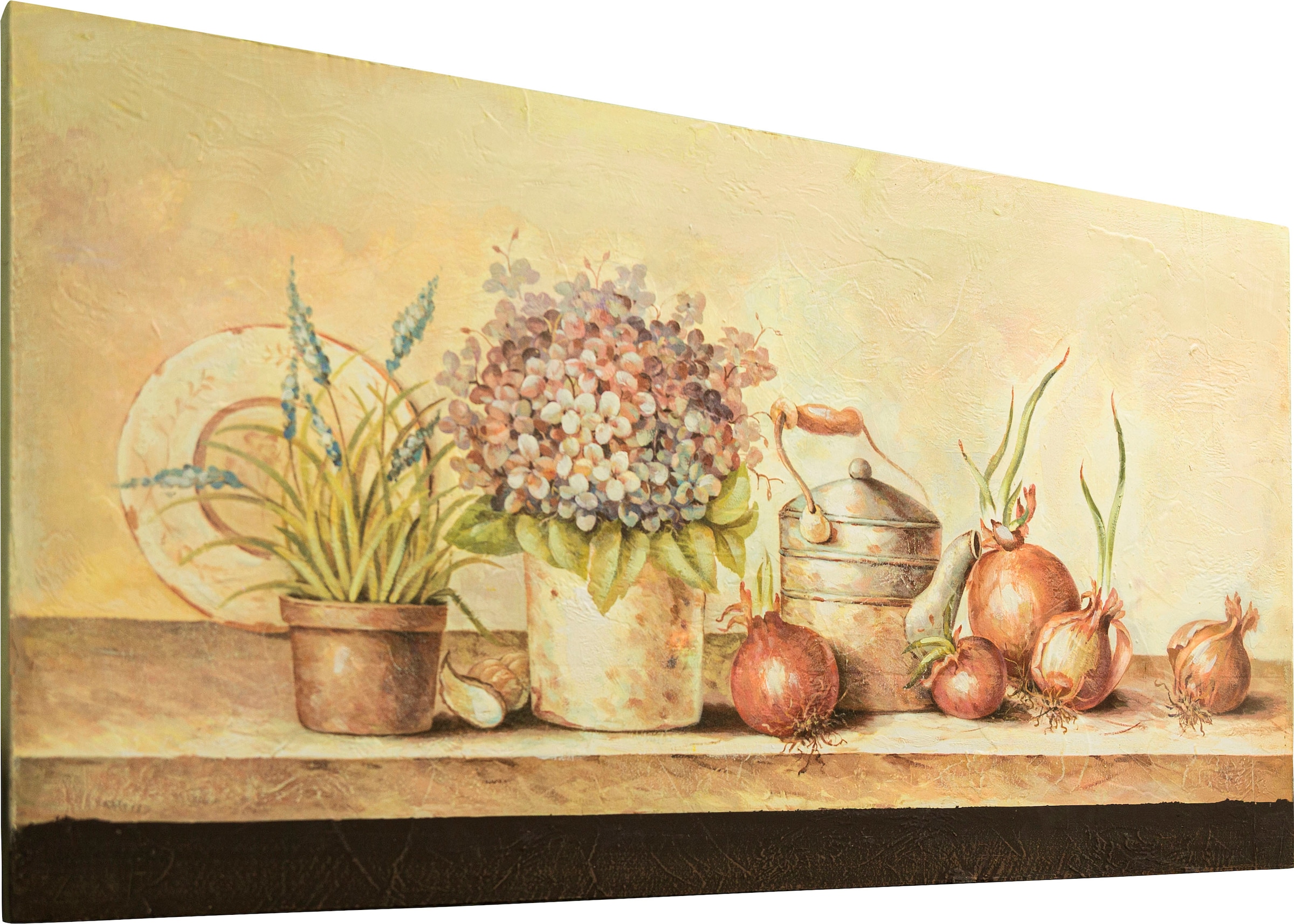Wandbild »Kate«, Wanddeko, Motiv Blumen & Früchte, 90x48 cm, Wohnzimmer