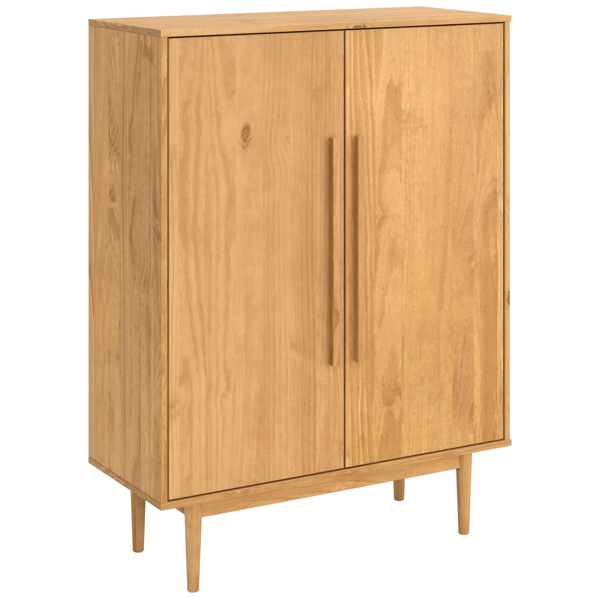Image of GOODproduct Highboard "Vara, Kommode mit 2 Türen und 2 variabel einsetzbare Einlegeböden" aus massivem Kiefernholz, mit 2 Einlegeböden, Breite 90cm, Höhe 120cm