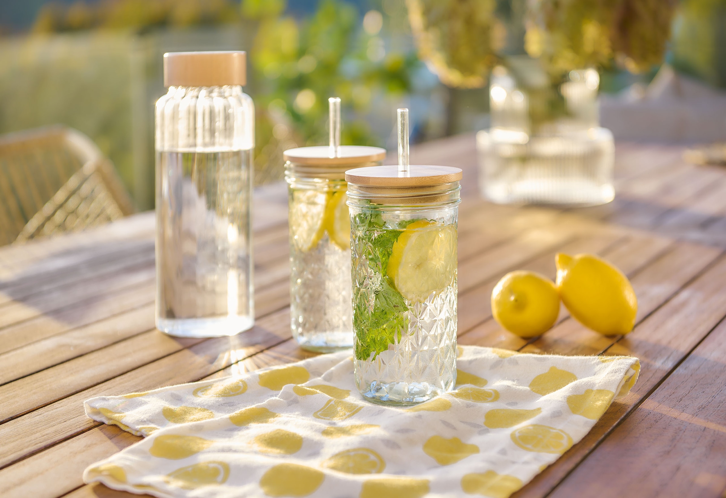 Zeller Present Gläser-Set inkl. Trinkhalm, 580 ml, 4-teilig