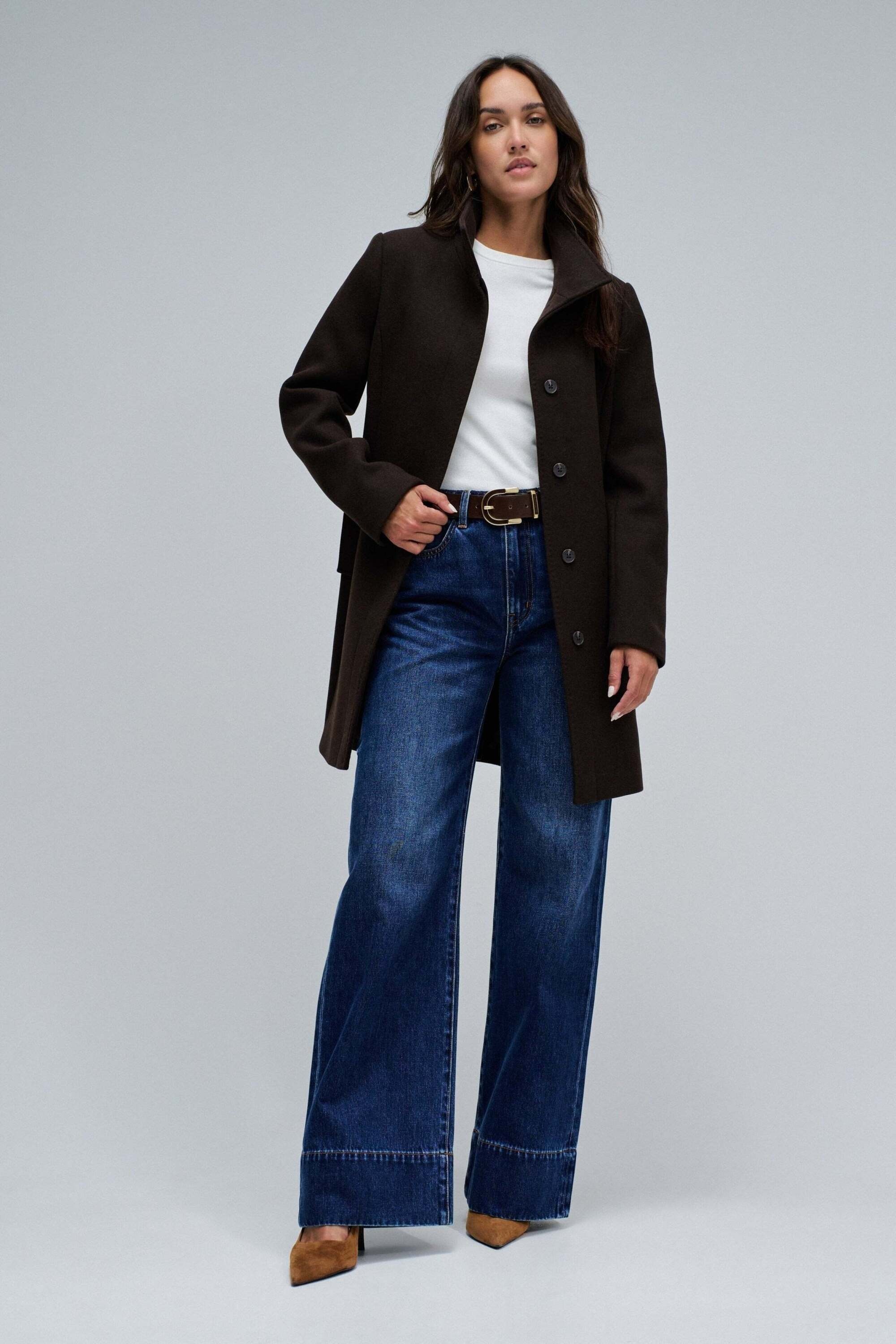 Salsa Manteau en laine »Salsa Jeans Wollmantel The Reimagined Wool Coat«