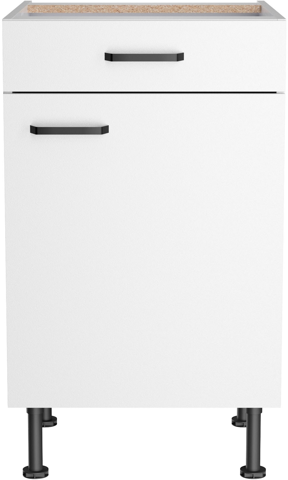 KOCHSTATION Unterschrank »KS-Paula« 50 cm breit, 87 cm hoch, mit 1 Schubkasten, 1 Tür, 1 Einlegeboden