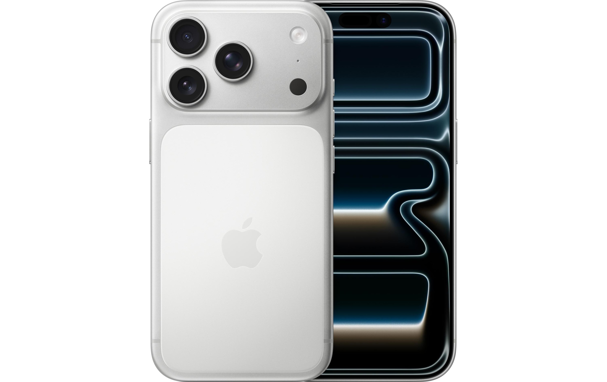 Image of Apple Smartphone "iPhone 17 Pro" Silberfarben Induktionsladung