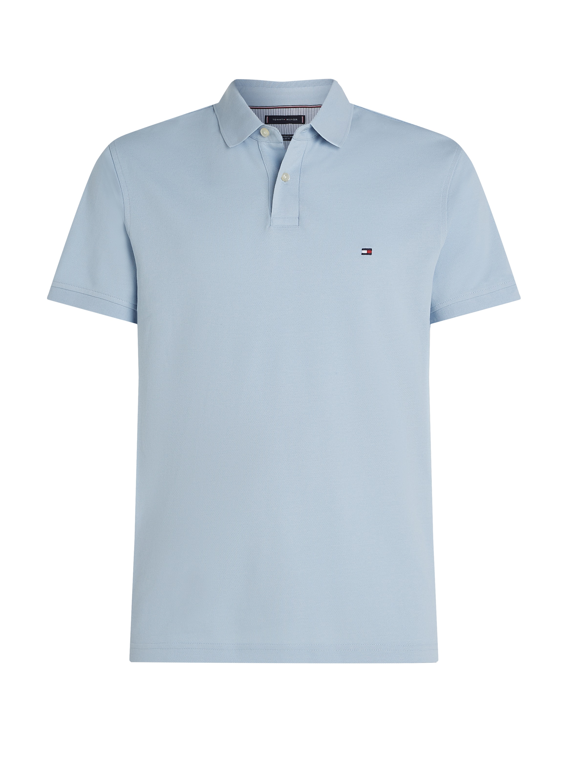 Tommy Hilfiger Poloshirt »1985 REGULAR POLO mit Kontraststreifen und Knopfleiste«, unifarben, sportlich, regular fit, Baumwollmix, Polokragen