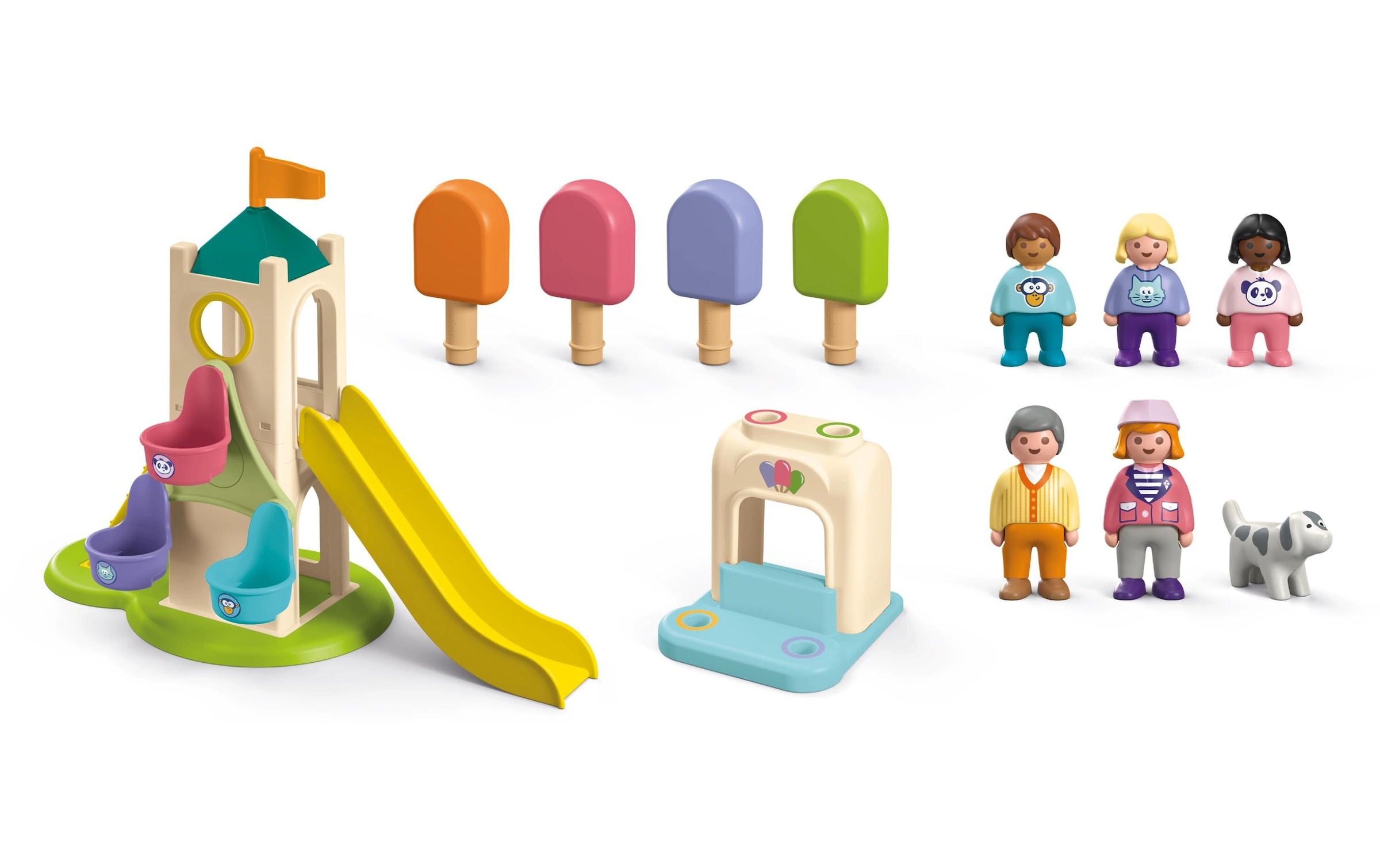Playmobil® Spielbausteine »Junior Erlebnisturm mit Eisstand 71703«, (18 St.)
