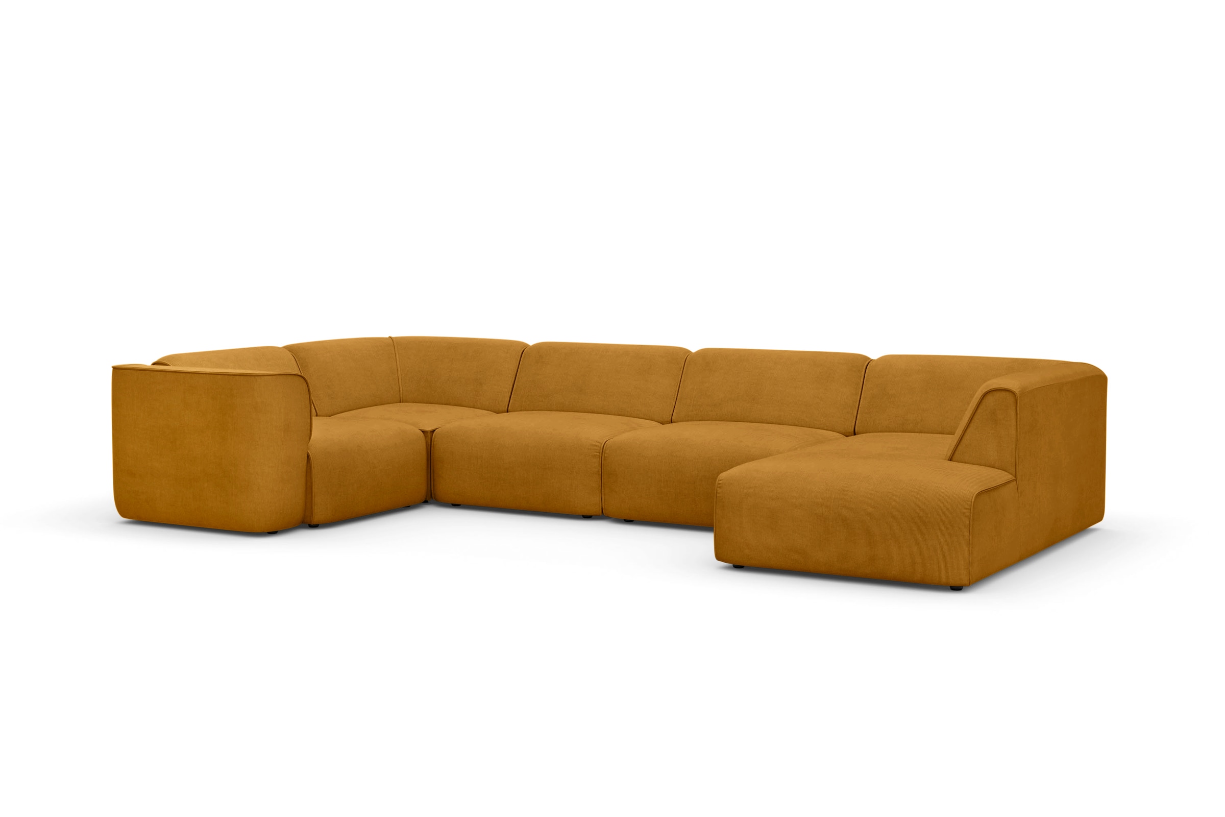 RAUM.ID Wohnlandschaft »Merid U-Form, jederzeit durch Module erweiterbar, B/T/H: 367/206/70 cm«, als Modul oder separat verwendbar, für individuelle Zusammenstellung