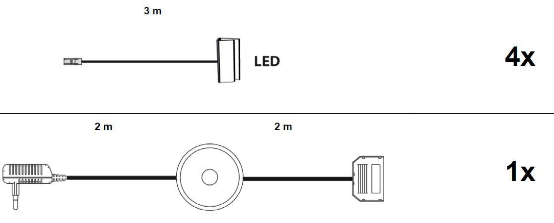 trendteam LED Schrankinnenraumbeleuchtung »Glaskantenbeleuchtung«, 3 flammig, Leuchtmittel LED-Board | LED fest integriert