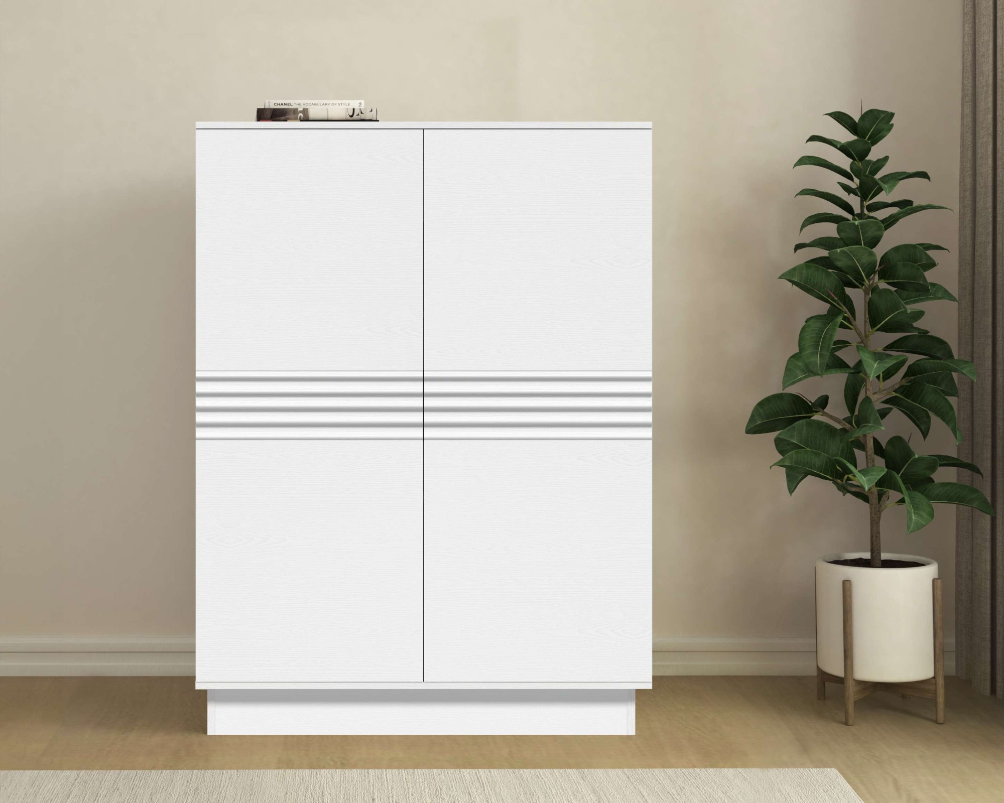 Image of GOODproduct Highboard "Angers" Kommode, Midischrank mit Push-to-open, 2 Einlegeböden, Breite 90 cm