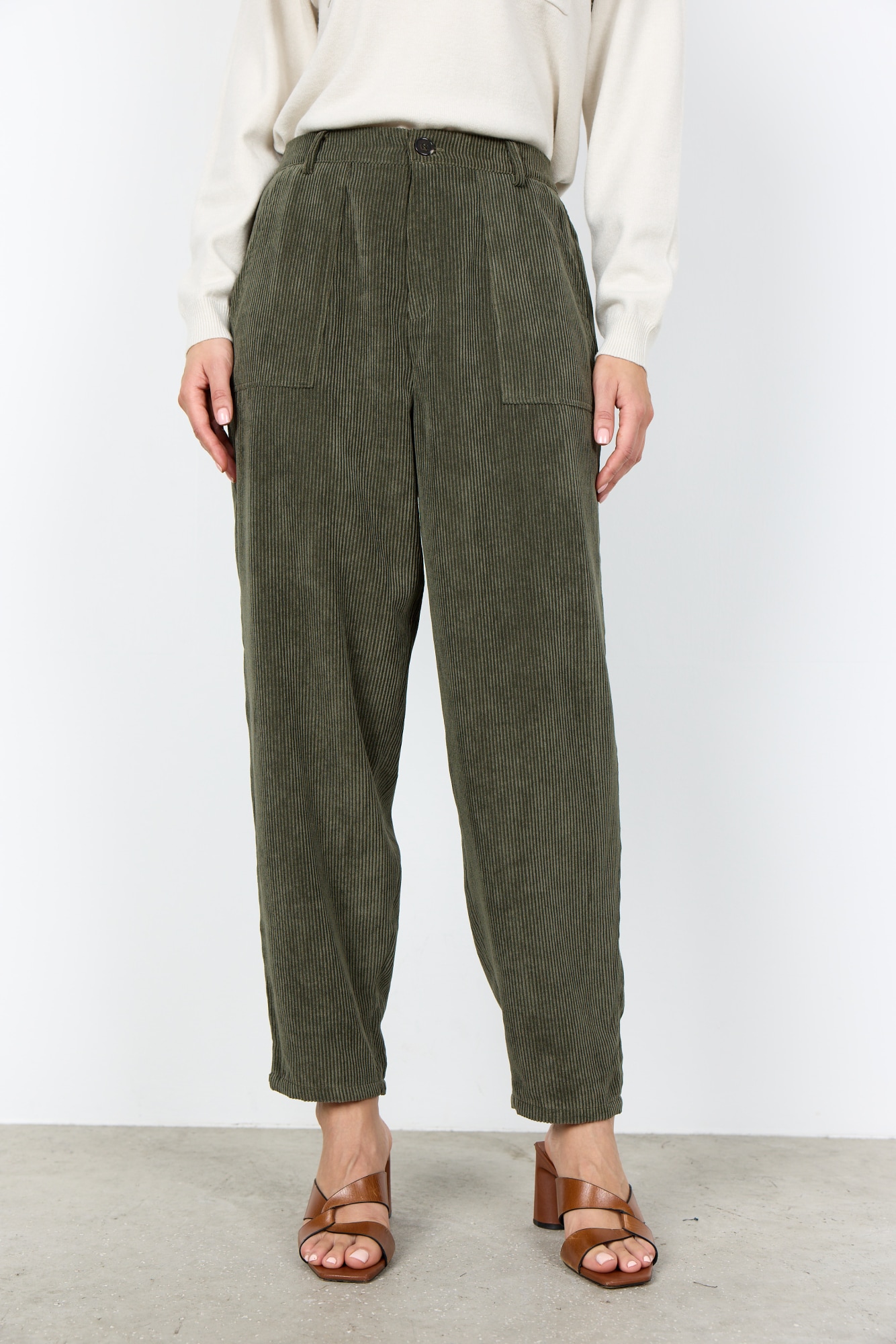 Image of soyaconcept Cordhose "SC-BINDI 20-C" Materialmix, elastischer Bund hinten
