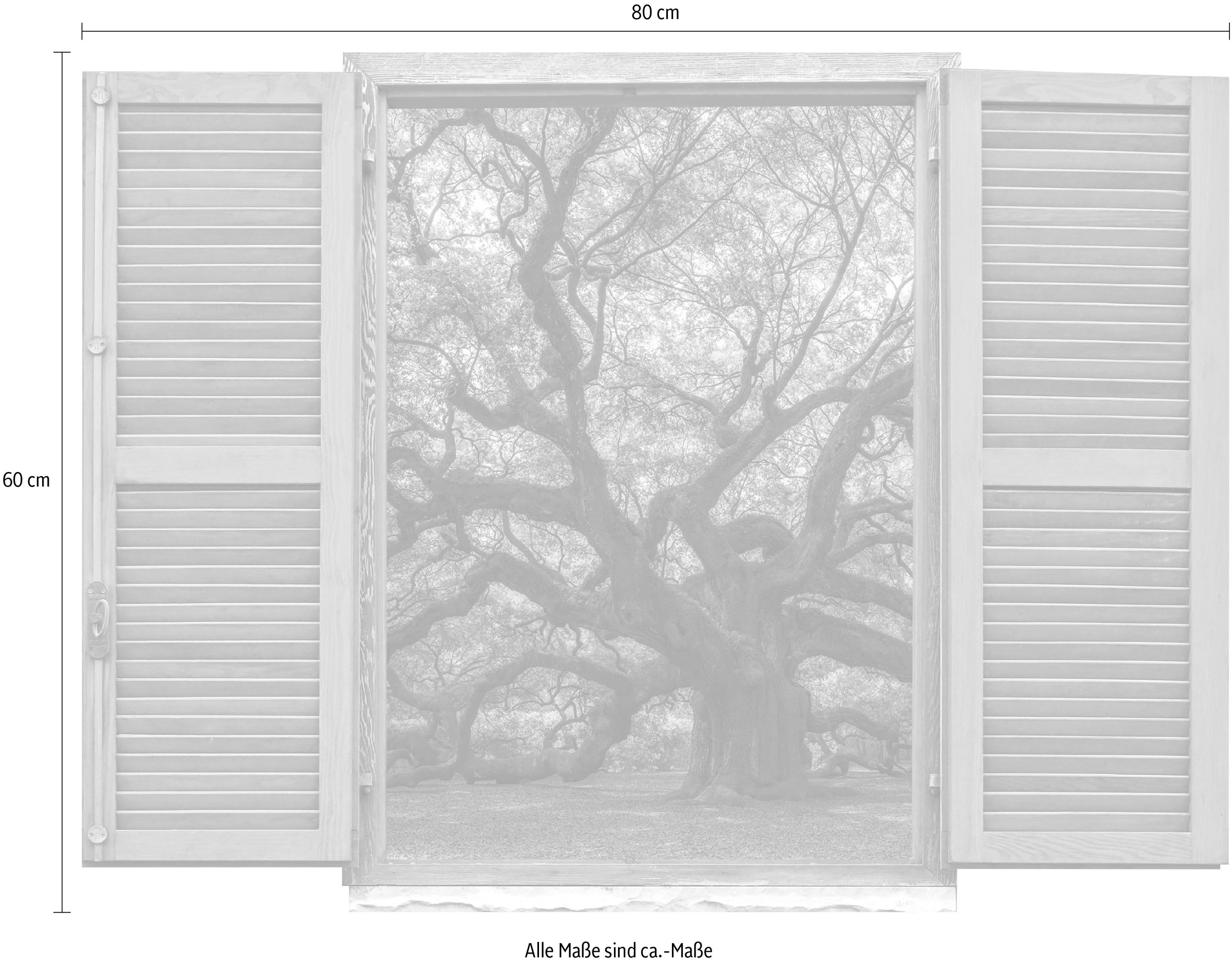 queence Wandtattoo »Baumstamm« Wandsticker, Wandbild, selbstklebend, 3D, Fenster