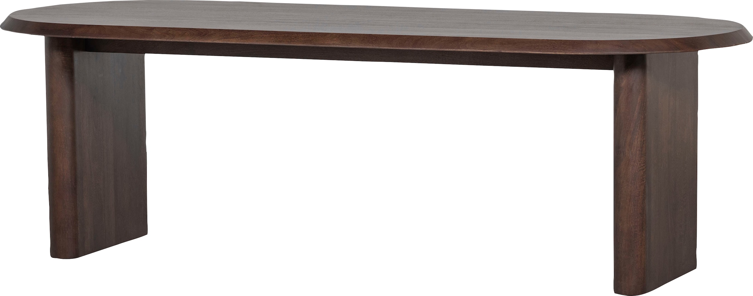 Image of WOOOD Esstisch "Ellips" abgeflachter Kante, aus Mangoholz, Breite 240 cm