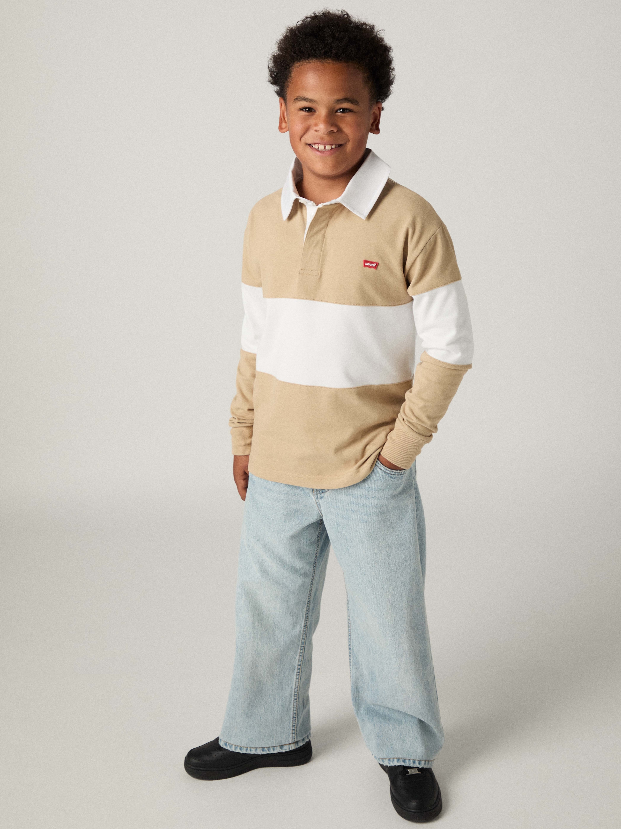 Levi's® Kids Langarmshirt »LVB TIMELESS RUGBY POLO« for Boys, mit Polokragen und Colorblocking