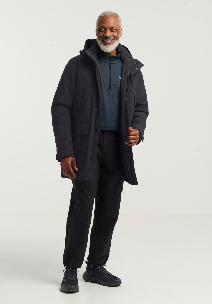 Jack Wolfskin Funktionsparka »CANYON SHIELD PARKA M« für Winter, atmungsaktiv, winddicht, mit abnehmbarer Kapuze