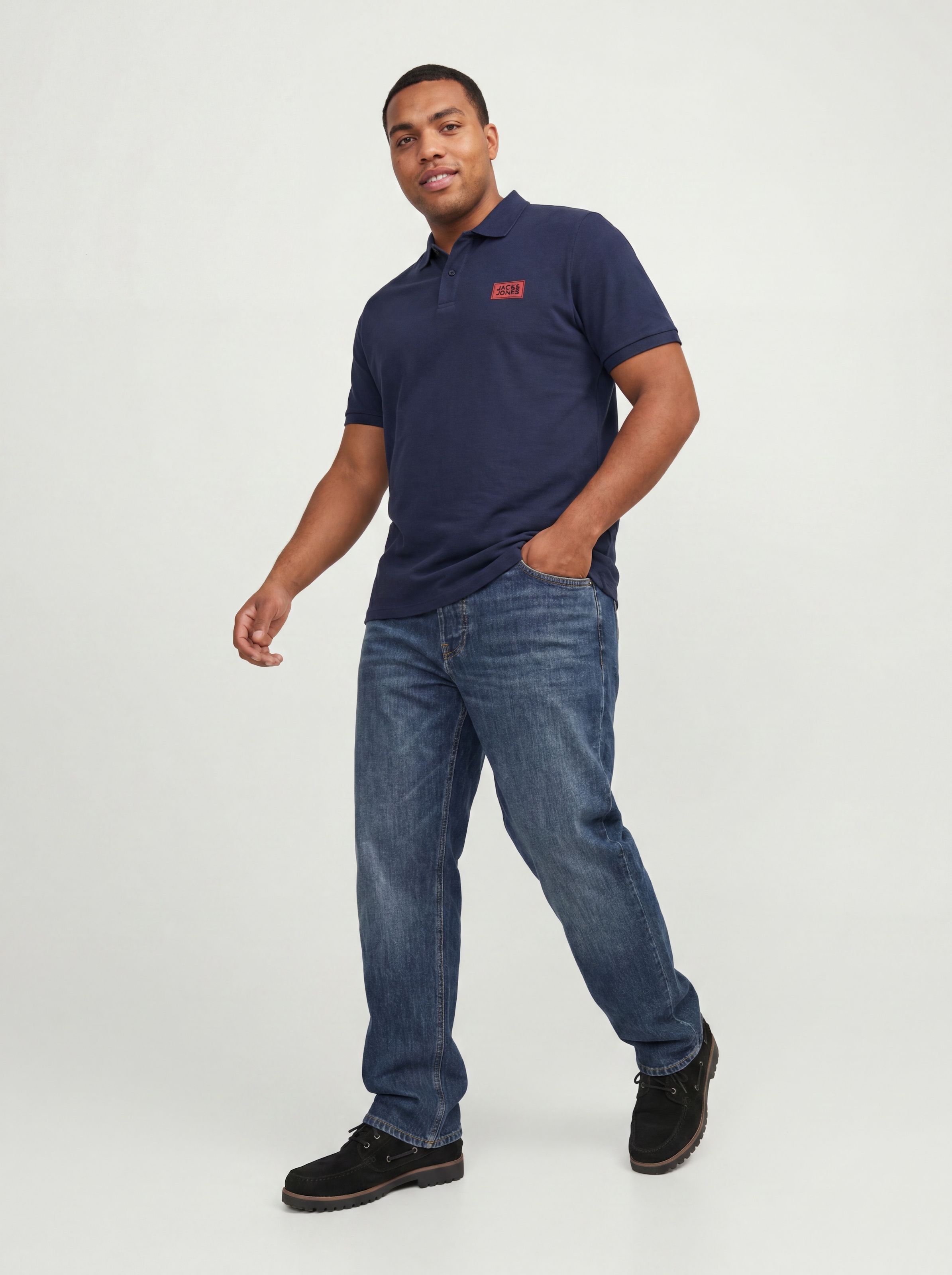 Jack & Jones PlusSize Polo »JJRUSH POLO SS 2PK MP PLS« Paquet, 2 coton, coupe régulière