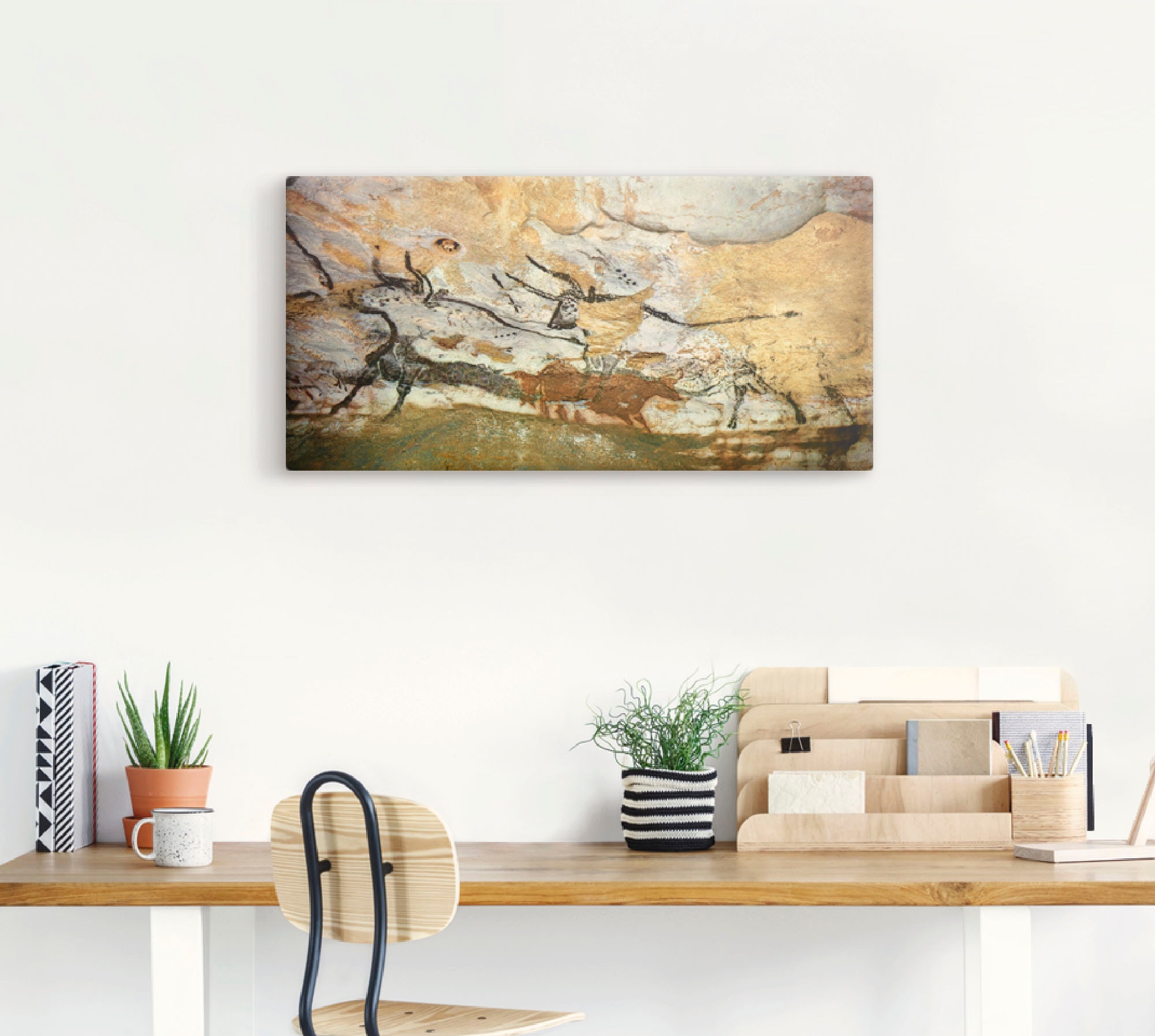 Artland Wandbild »Höhle von Lascaux Stiere«, Wildtiere, (1 St.), als Leinwandbild, Poster, Wandaufkleber in verschied. Grössen