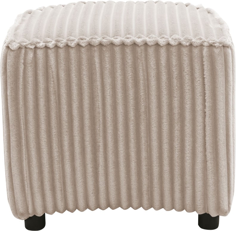 INOSIGN Polsterhocker »AMECA, Hocker, Fusshocker 52 x 47 x 46 cm (BxTxH)«, (1 St.), mit Mega-Cordstoff, sichelförmig