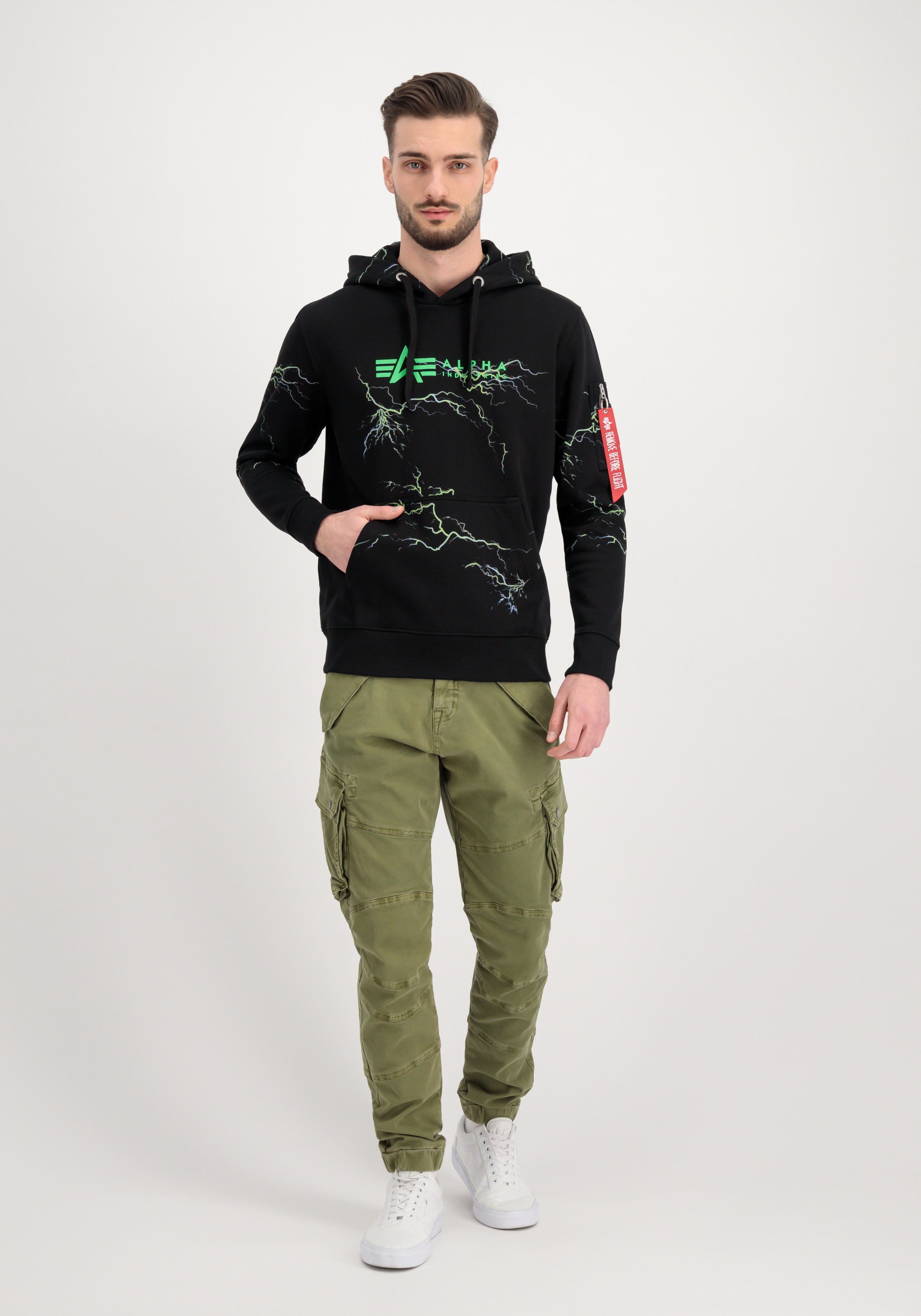 Alpha Industries Hoodie »Lightning AOP Hoodie Kapuzensweatshirt«