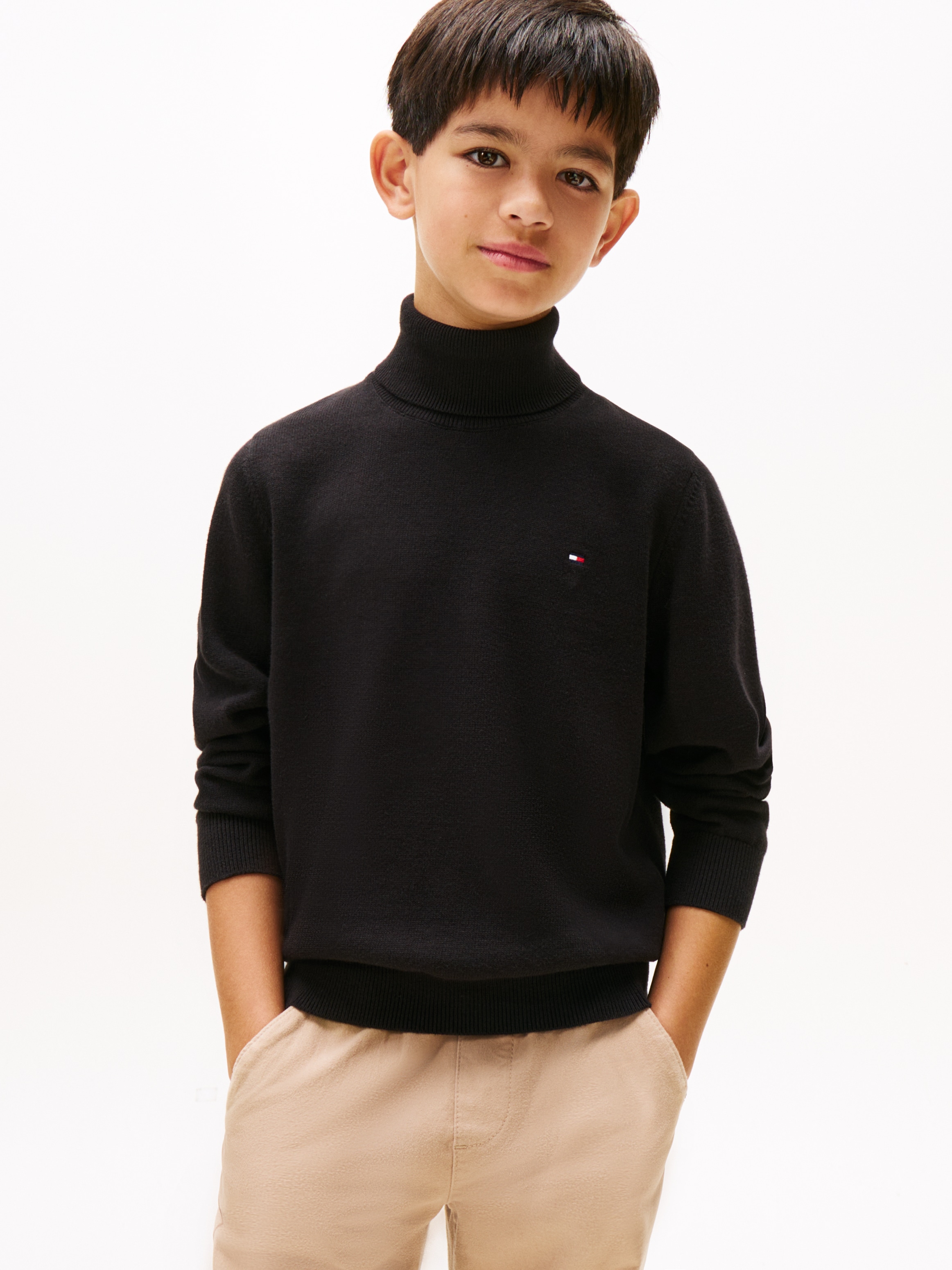 Image of Tommy Hilfiger Strickpullover "COTTON TURTLE NECK SWEATER" Kinder bis 16 Jahre