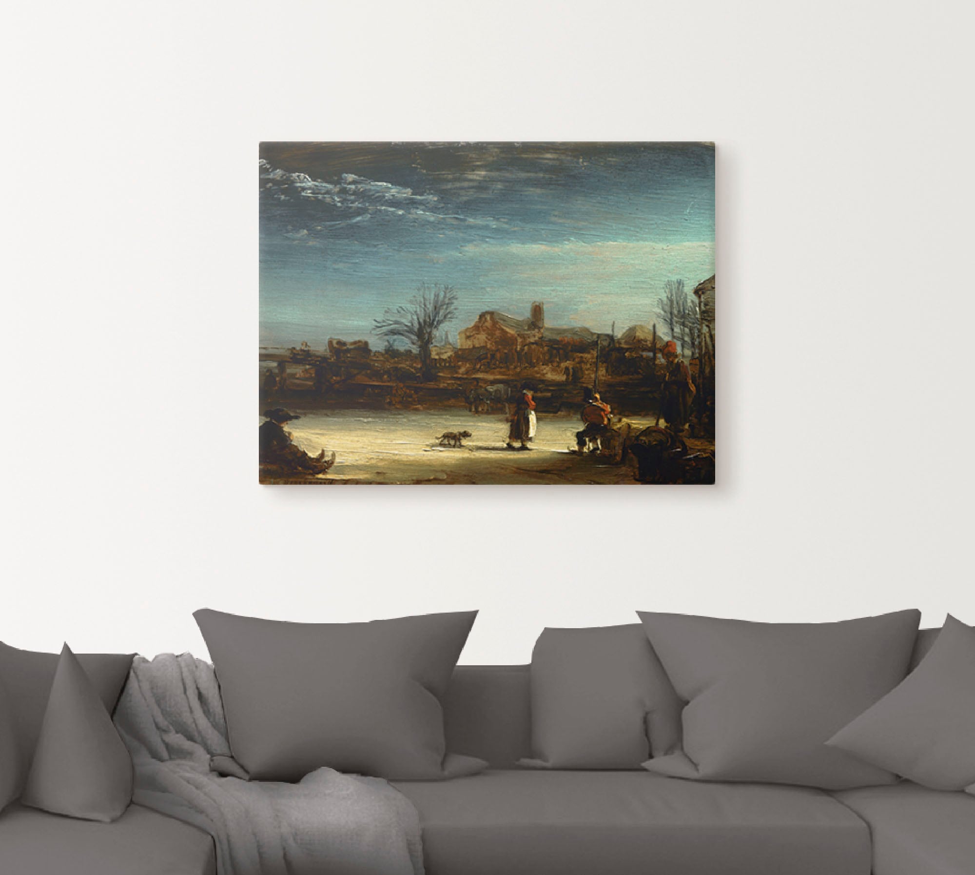 Artland Wandbild »Winterlandschaft. 1646«, Vier Jahreszeiten, (1 St.), als Leinwandbild, Wandaufkleber oder Poster in versch. Grössen