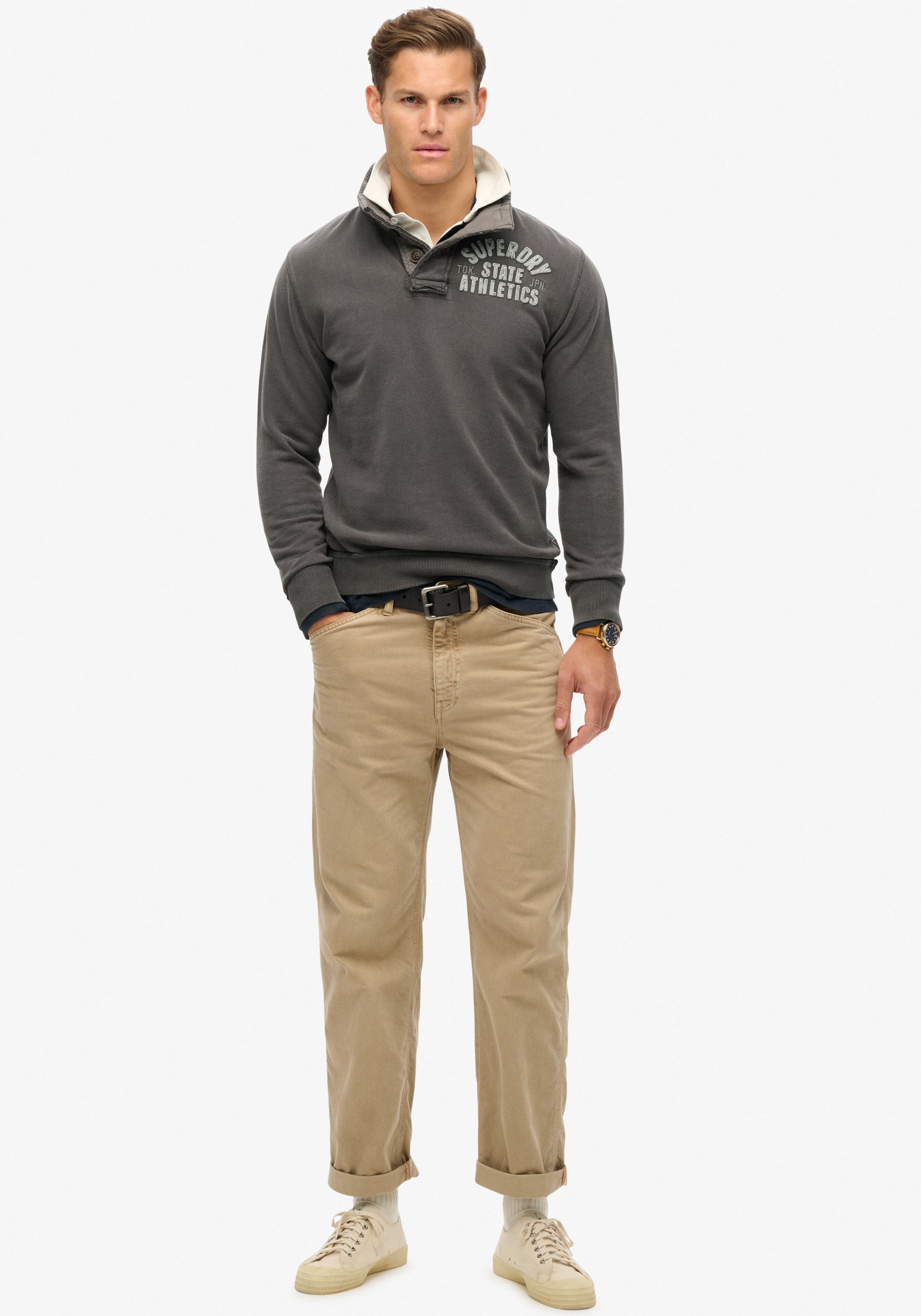 Superdry Sweatshirt »Vintage Athletic Henley Jumper«