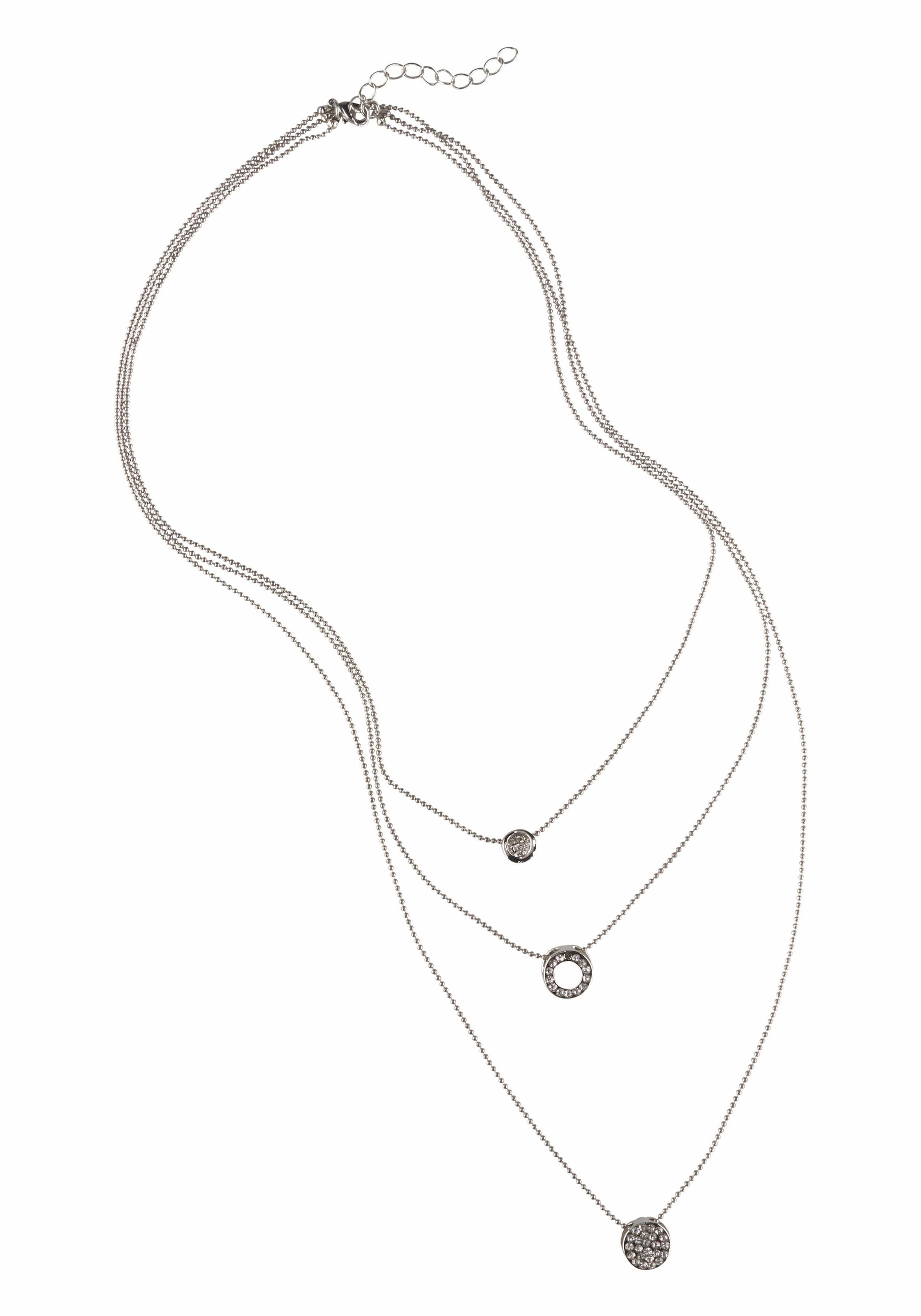 Image of J.Jayz Kette mit Anhänger »Layering Kette mit 3 runden Anhängern«, mit Glassteinen bei Ackermann Versand Schweiz