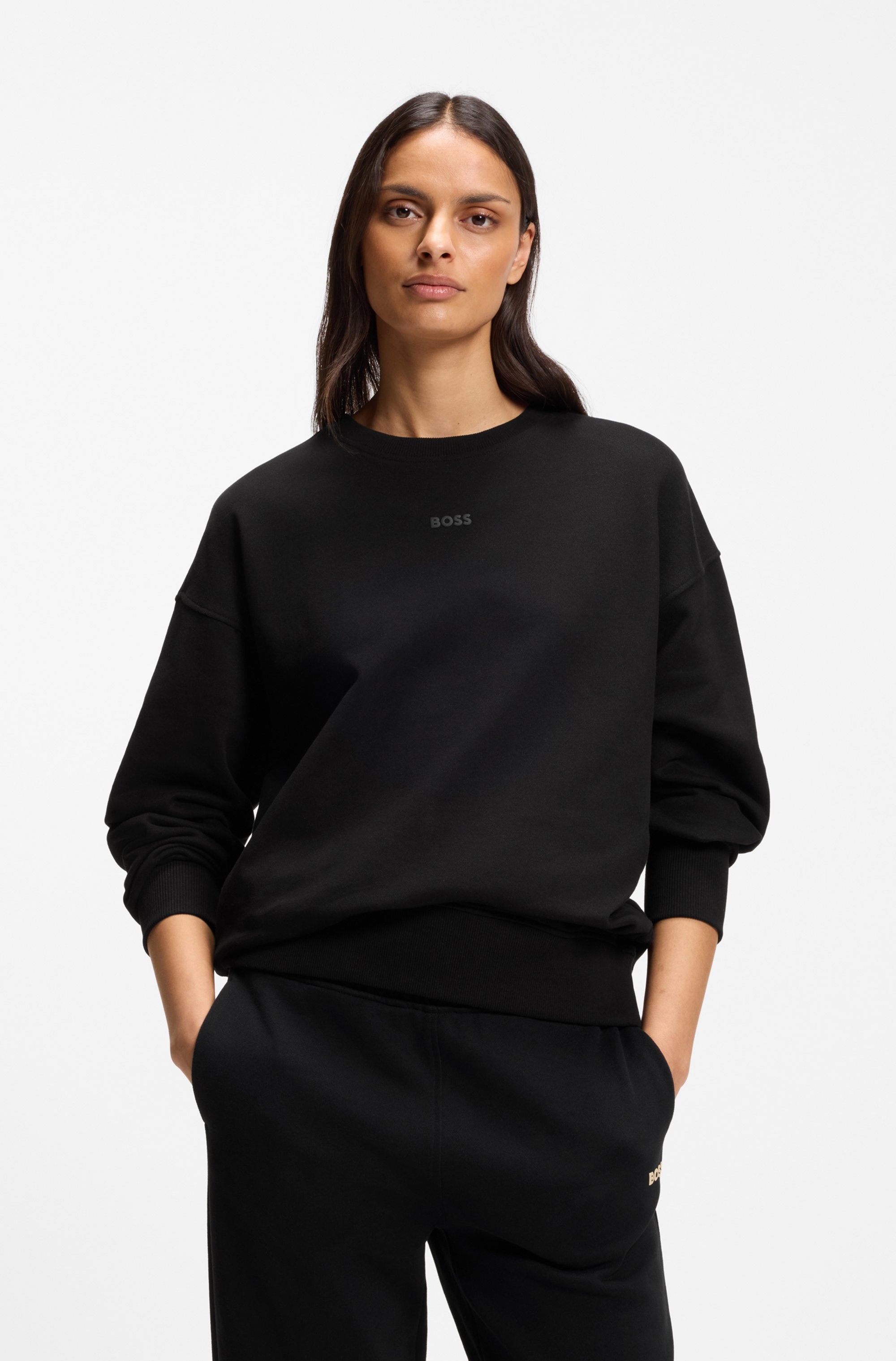 BOSS ORANGE Sweatshirt »Eteia Premium Damenmode«, oversized, Rundhals, mit BOSS Logo
