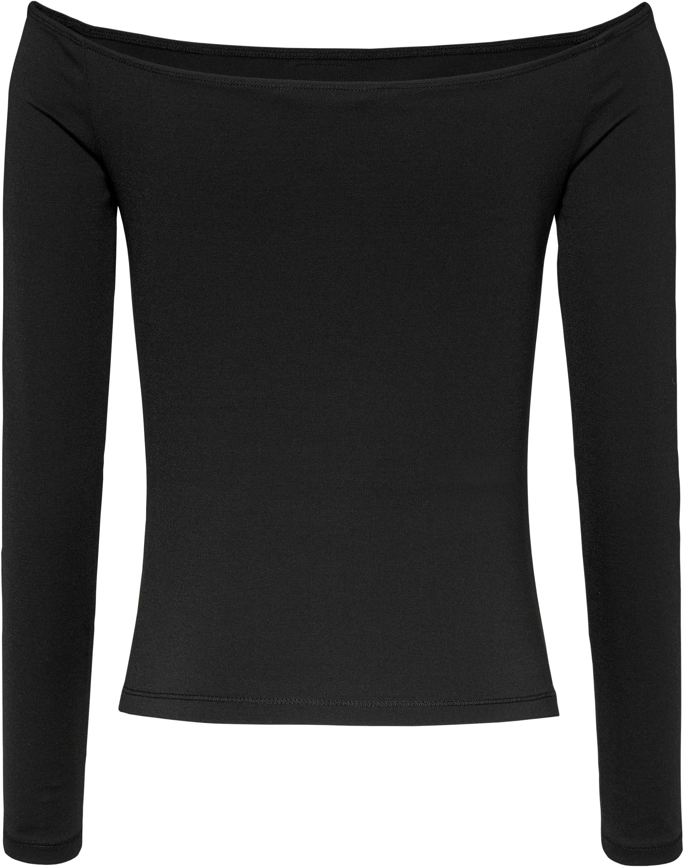 Tommy Jeans Langarmshirt »TJW SLIM BADGE CUTOUT TOP LS«, mit Tommy Jeans Logo