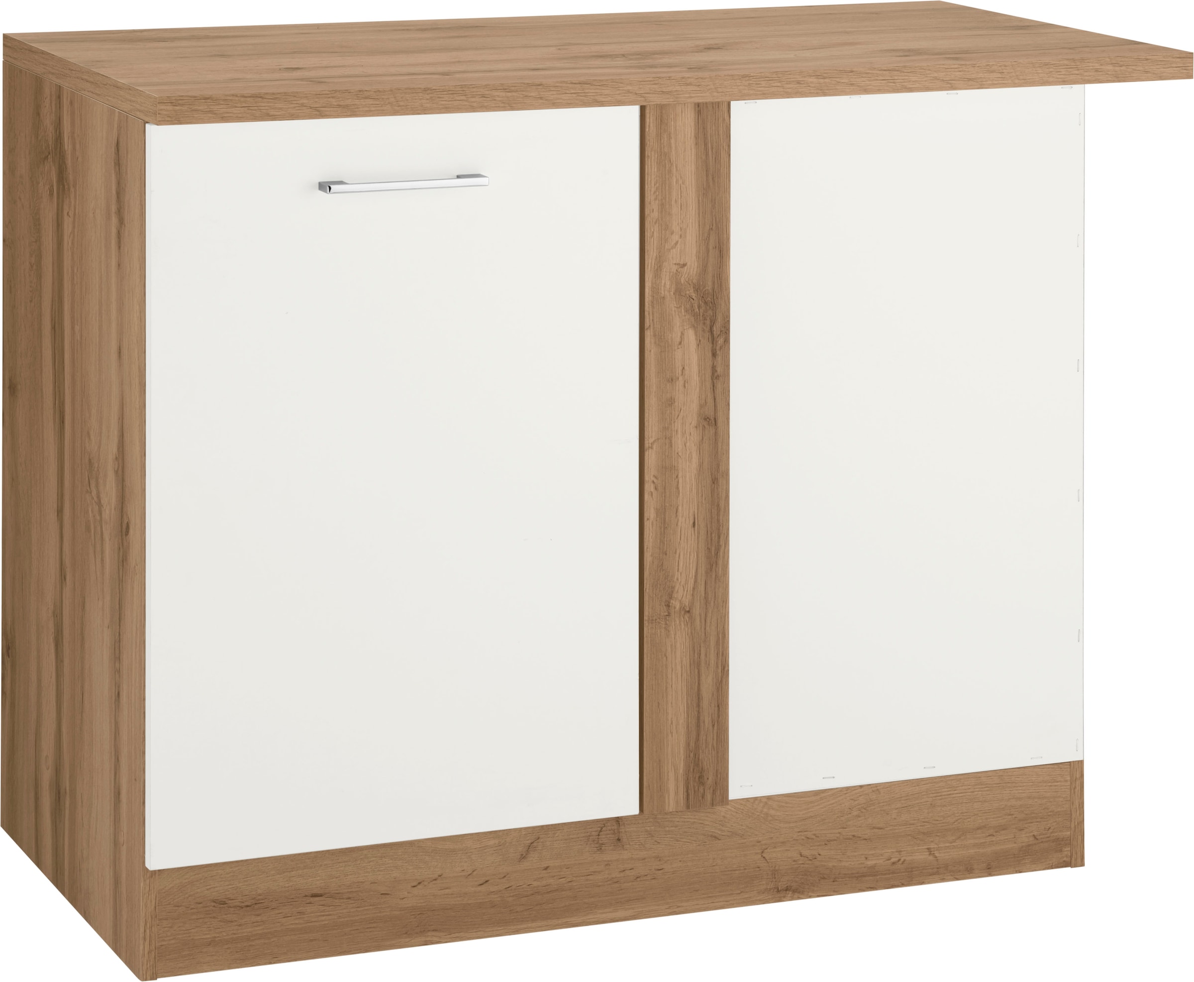 KOCHSTATION Meuble bas d'angle »KS-Colmar« 110 cm, avec poignée en métal