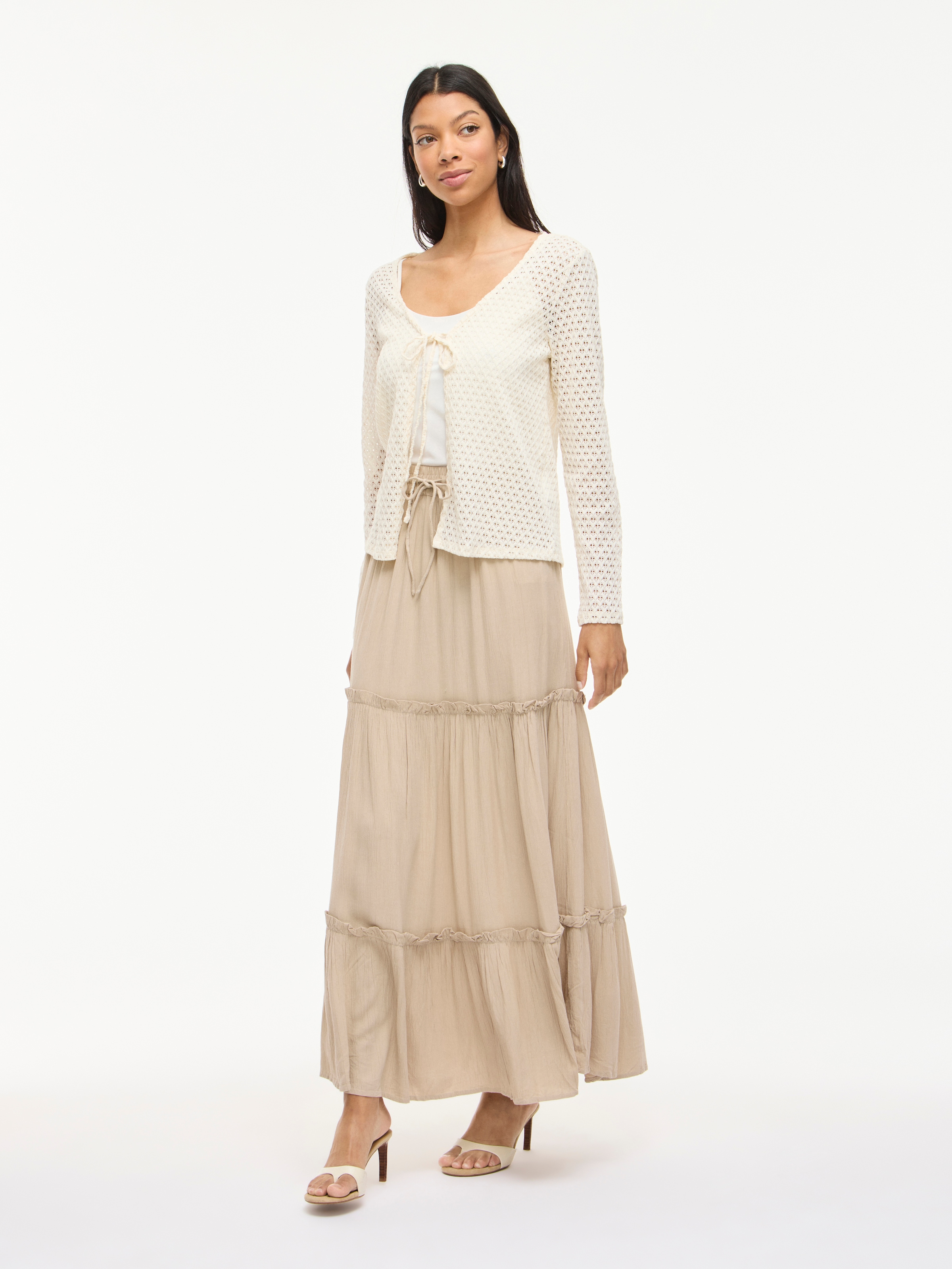 Vila Maxirock »VIMESA HW MAXI SKIRT - NOOS« mit Rüschen