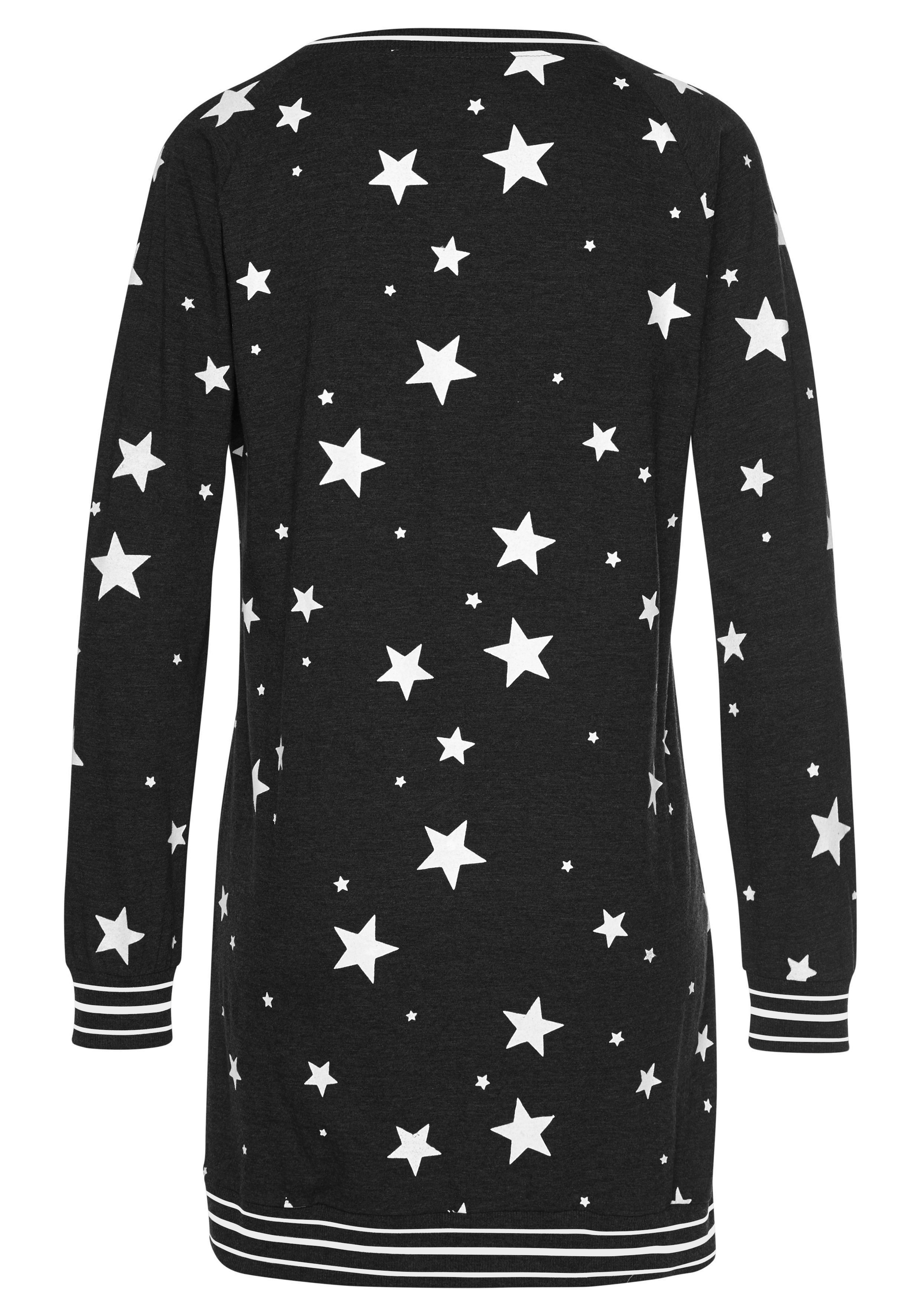 Vivance Dreams Sleepshirt, mit angesagtem Sternedruck