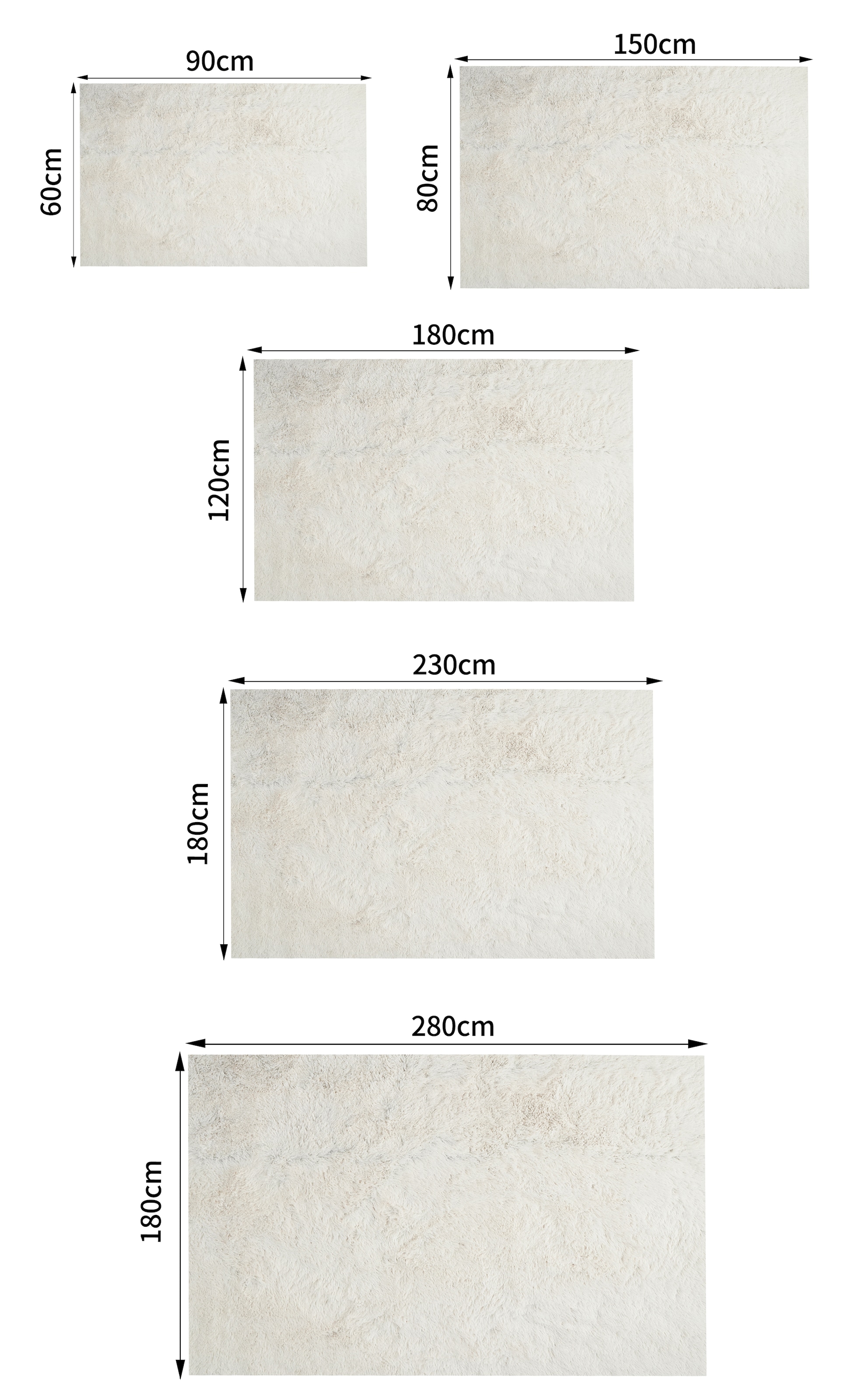 GOODproduct Tapis à poils longs »Leava, besonders weich und kuschelig, leichter Glanz« Rectangulaire 37 mm Höhe uni, Mikrofaser Teppiche, Plüsch, Wohnzimmer, Schlafzimmer, Esszimmer