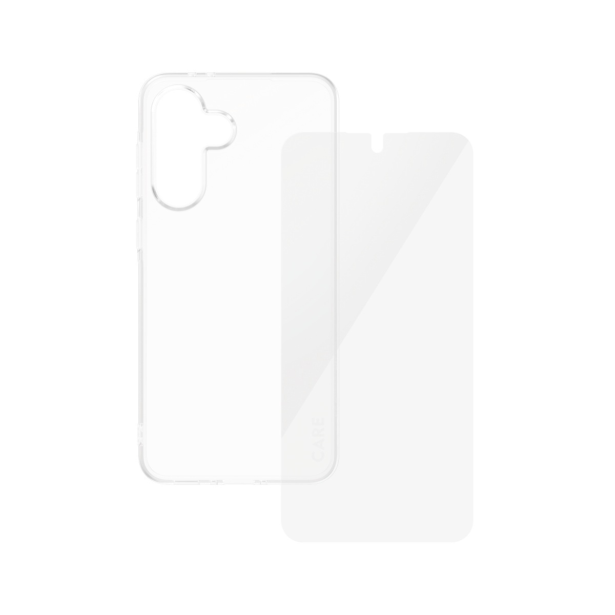 CARE by PanzerGlass Displayschutzglas »2-in-1 Protection Slim X-Ray Case + Screen Protection«, für Samsung Galaxy A56, Displayschutzfolie, Schutzfolie, Bildschirmschutz, kratz- & stossfest