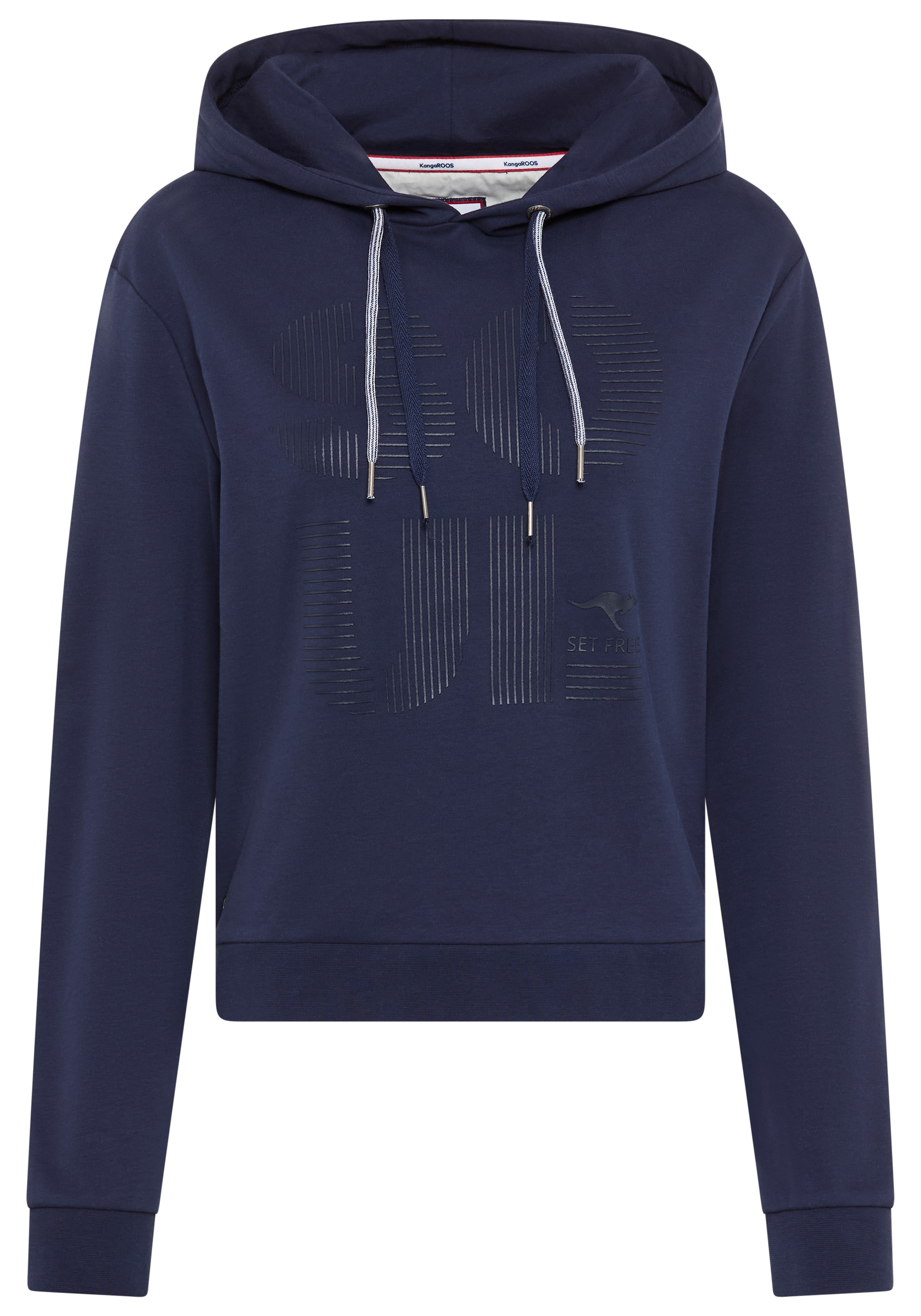 KangaROOS Kapuzensweatshirt, mit angenähtem Blusensaum