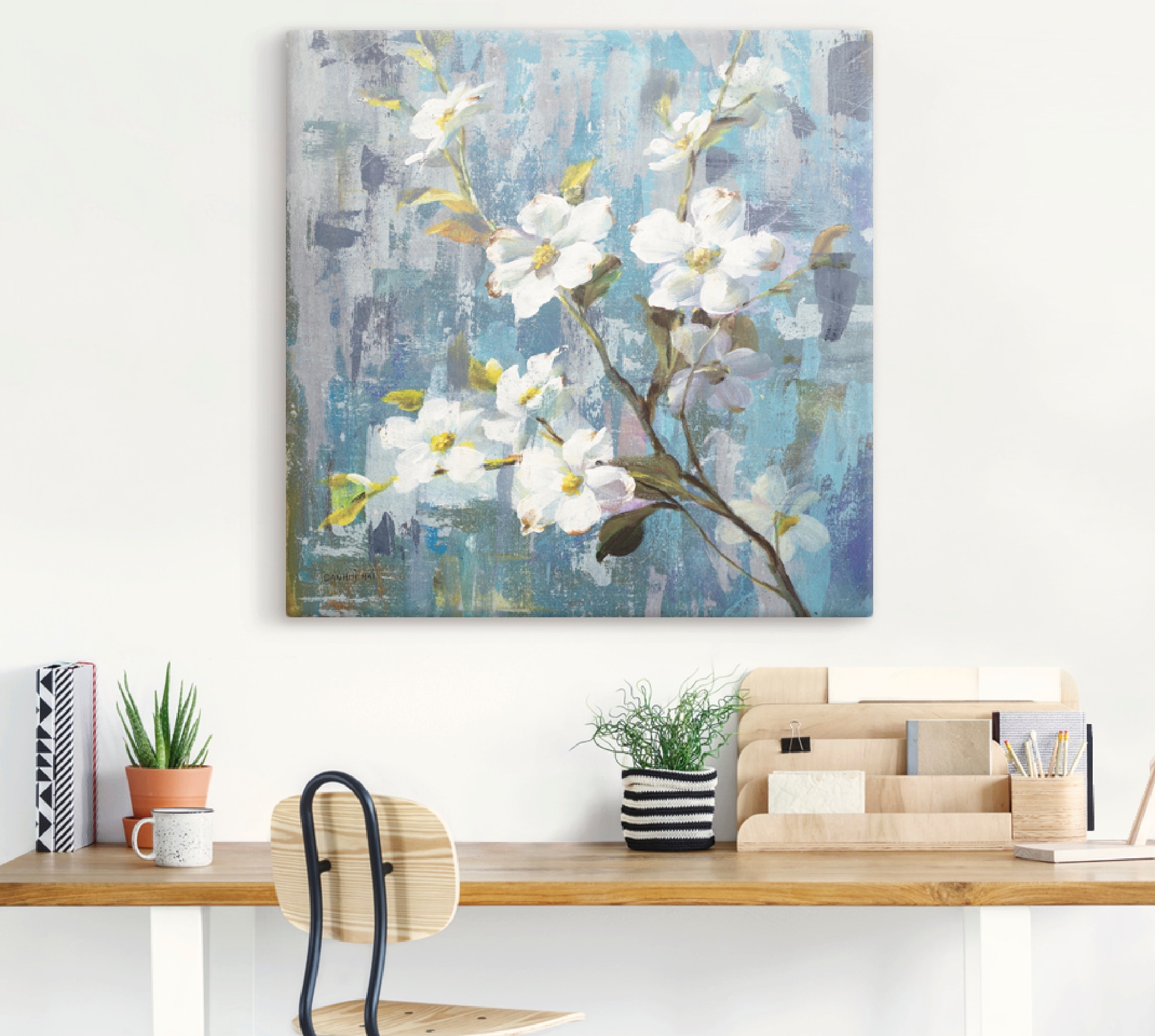 Artland Tableau sur toile »Wundervolle Magnolie II« 1 cuis tlg. auf Holzrahmen gespannt