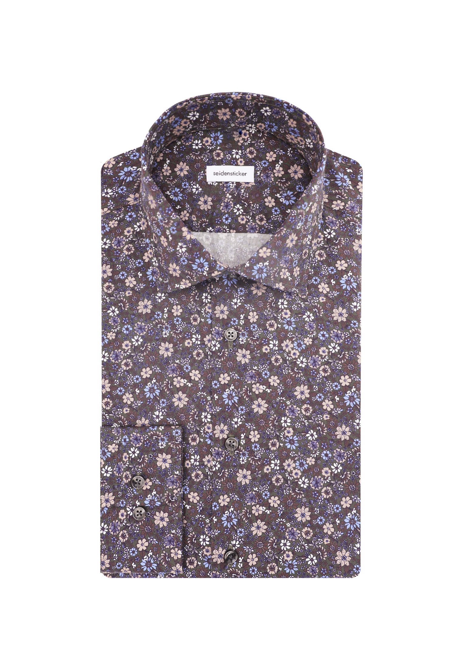 seidensticker Businesshemd »Shaped« Shaped 1/1 Kentkragen Floral