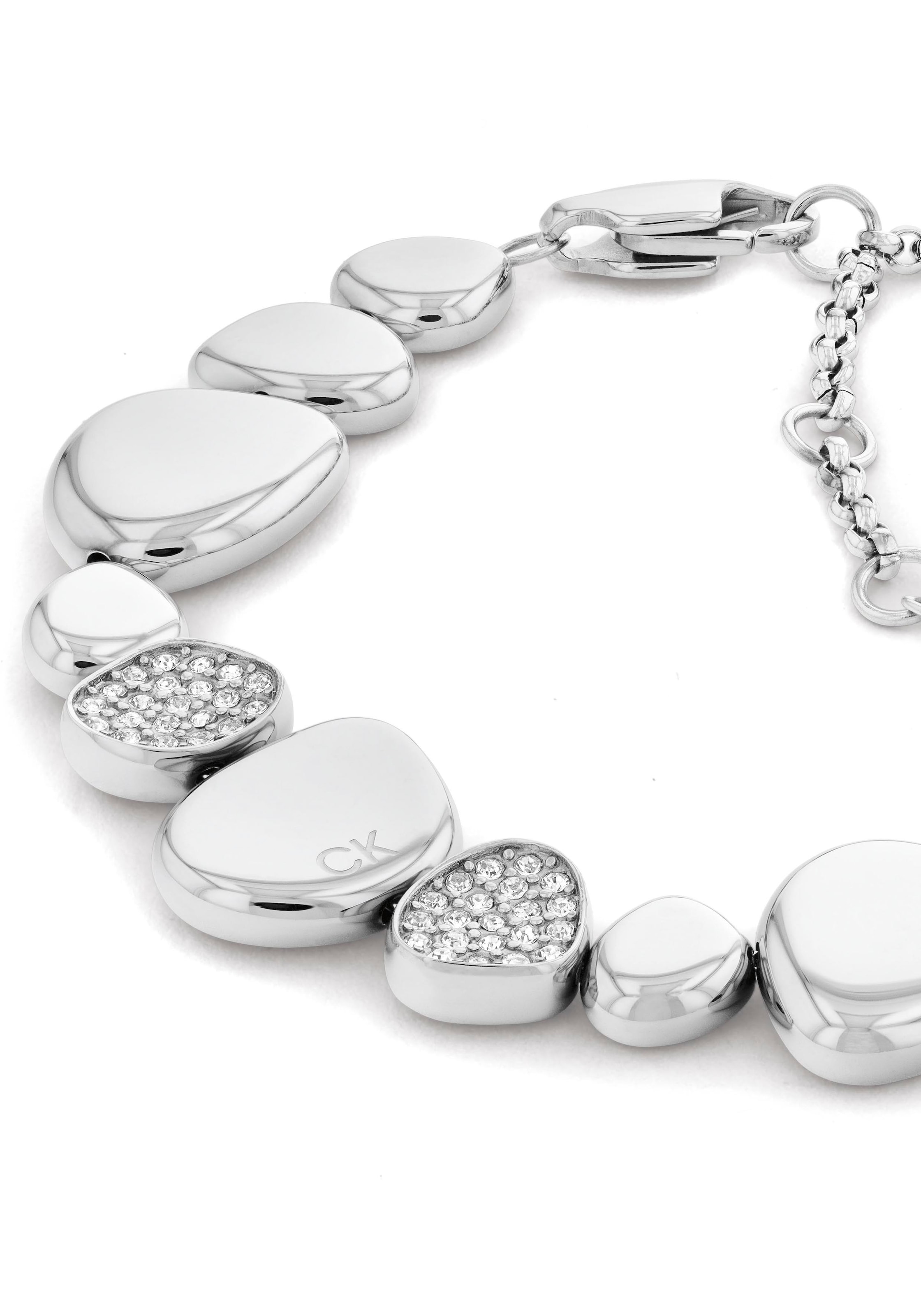 Calvin Klein Armband »Schmuck Edelstahl Armschmuck Ankerkette«, mit Glasstein