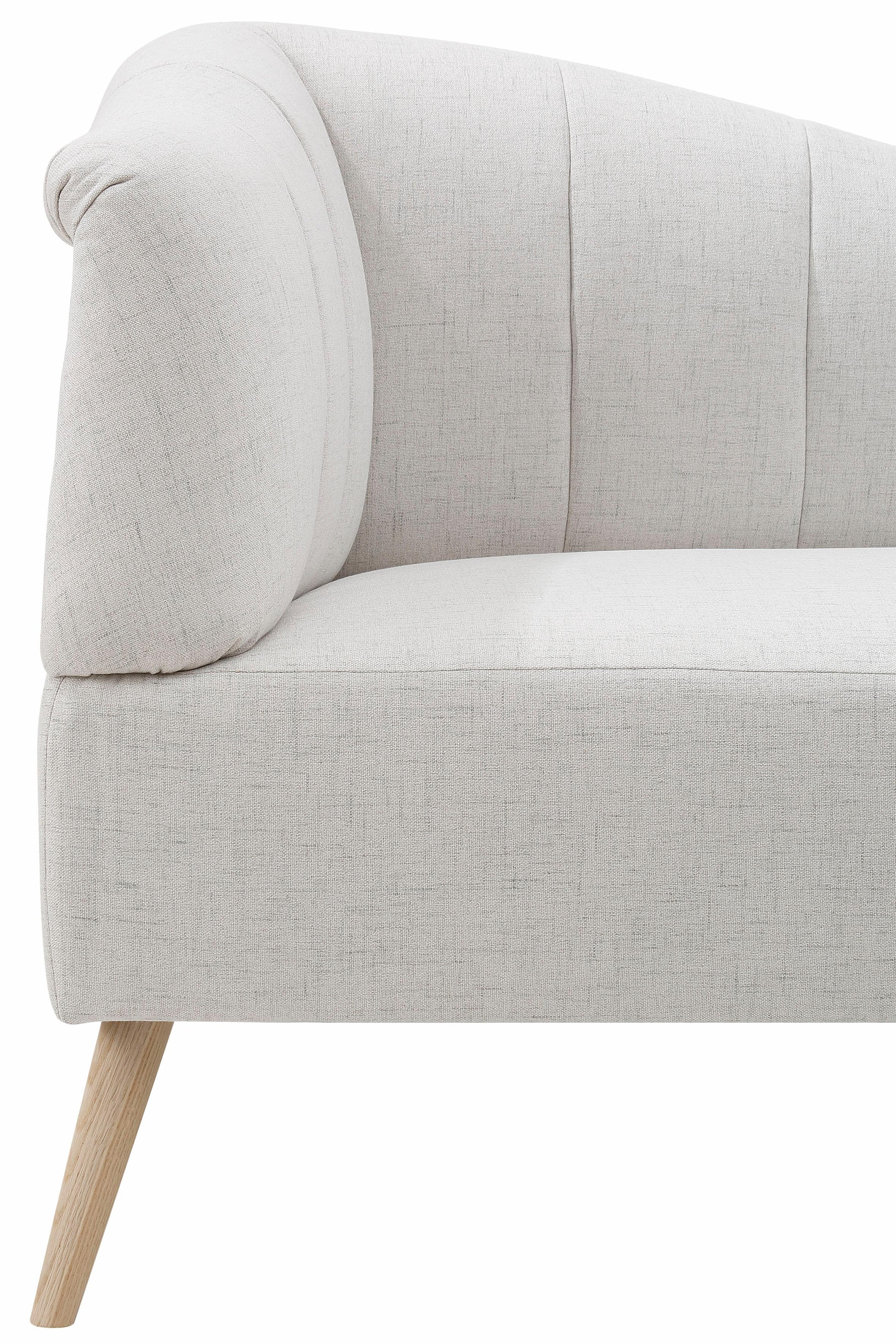 GOODproduct Recamiere »Lucy, Chaiselonge mit Massivholzfüssen und Steppung,« Armlehne links und rechts bestellbar