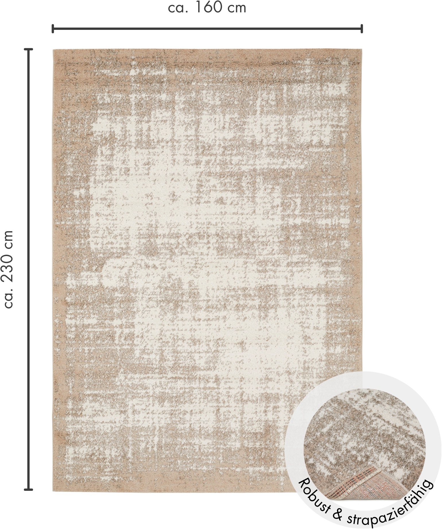 Andiamo Teppich »Campos«, rechteckig, 10 mm Höhe, Kurzflor, modernes Design, Wohnzimmer