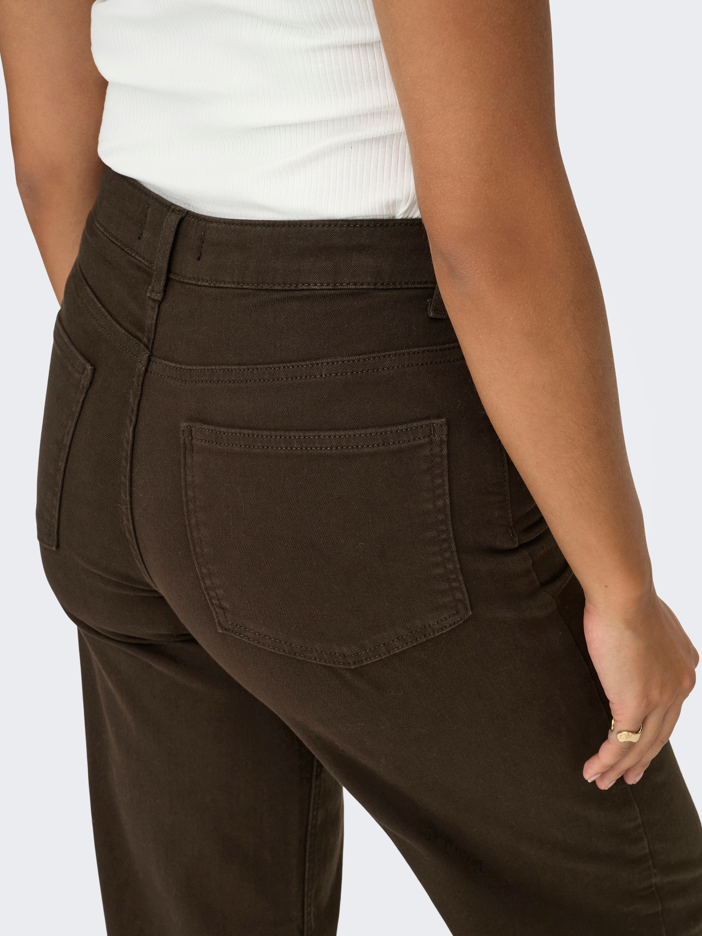 ONLY Jeans taille haute »ONLMADISON BLUSH HW WIDE COLOR DNM NOOS« mélange de coton, coupe large