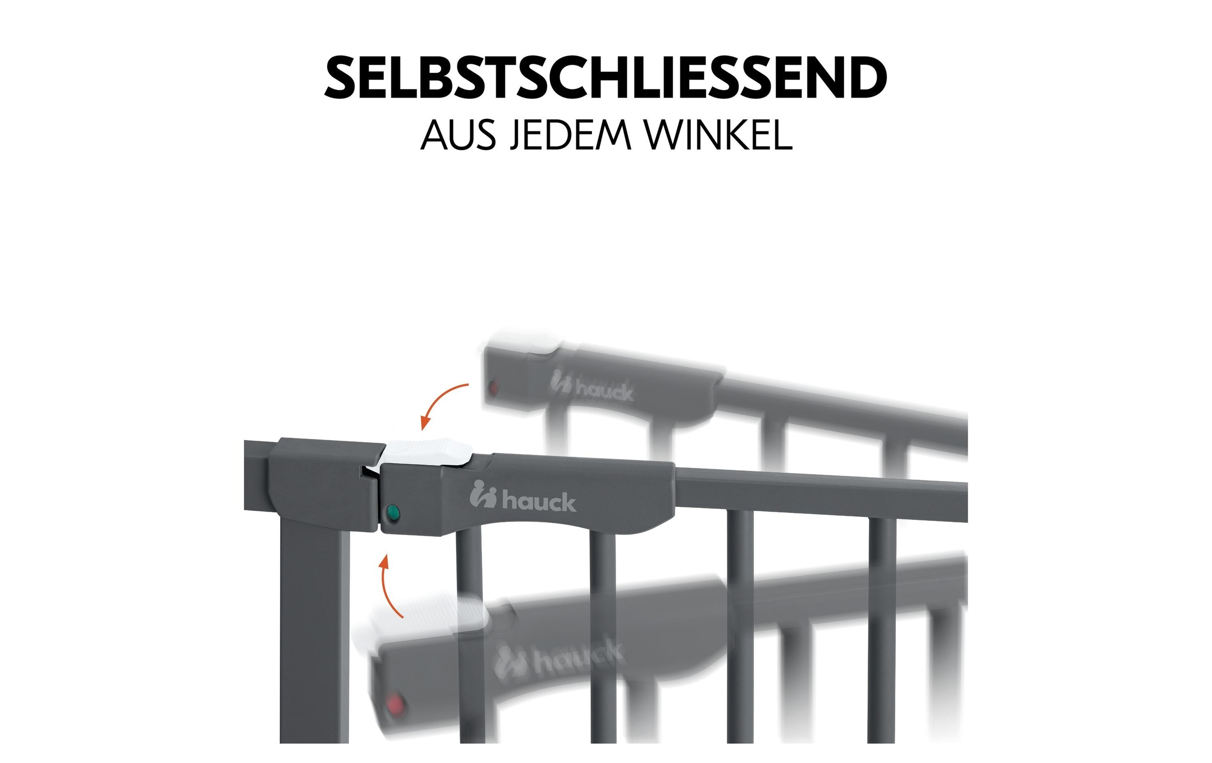 Hauck Türschutzgitter »Clear Step Autoclose 2 Grey 75 - 80 cm«