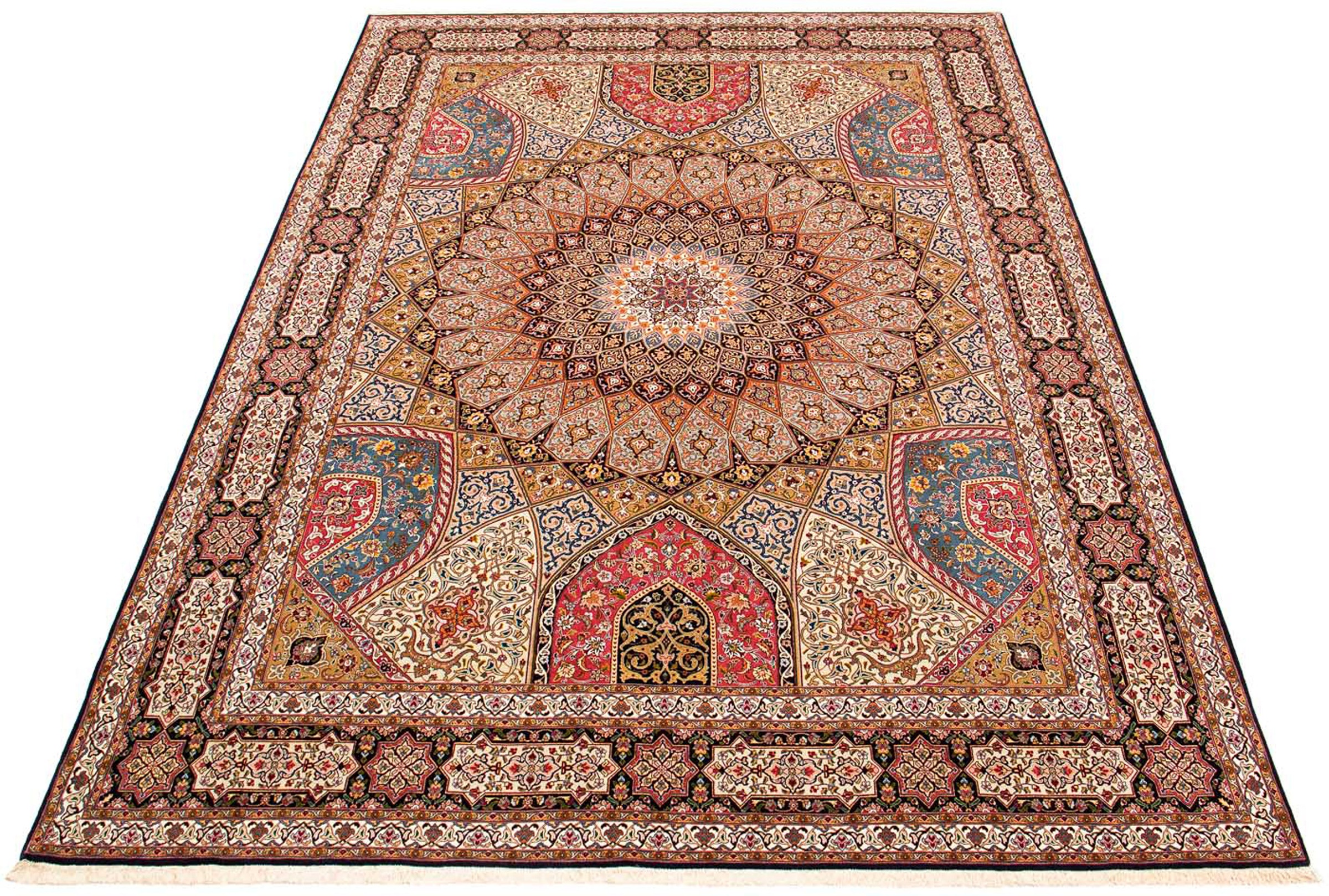 Image of morgenland Orientteppich »Perser - Täbriz - Royal - 400 x 300 cm - mehrfarbig«, rechteckig, 7 mm Höhe, Wohnzimmer, Handgeknüpft, Einzelstück mit Zertifikat bei Ackermann Versand Schweiz
