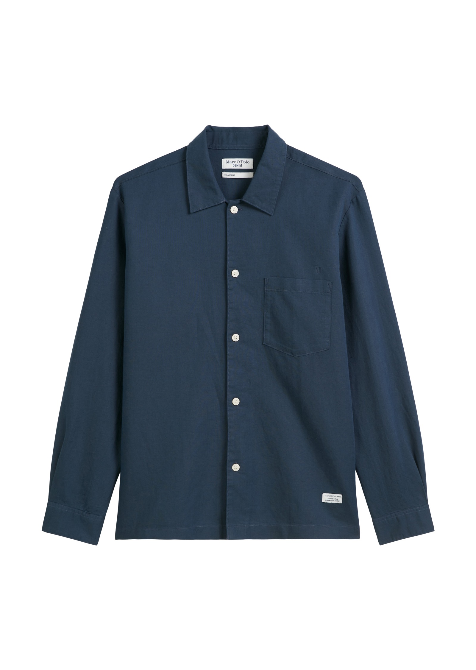 Marc O'Polo DENIM Langarmhemd, relaxed, Leinenmischung