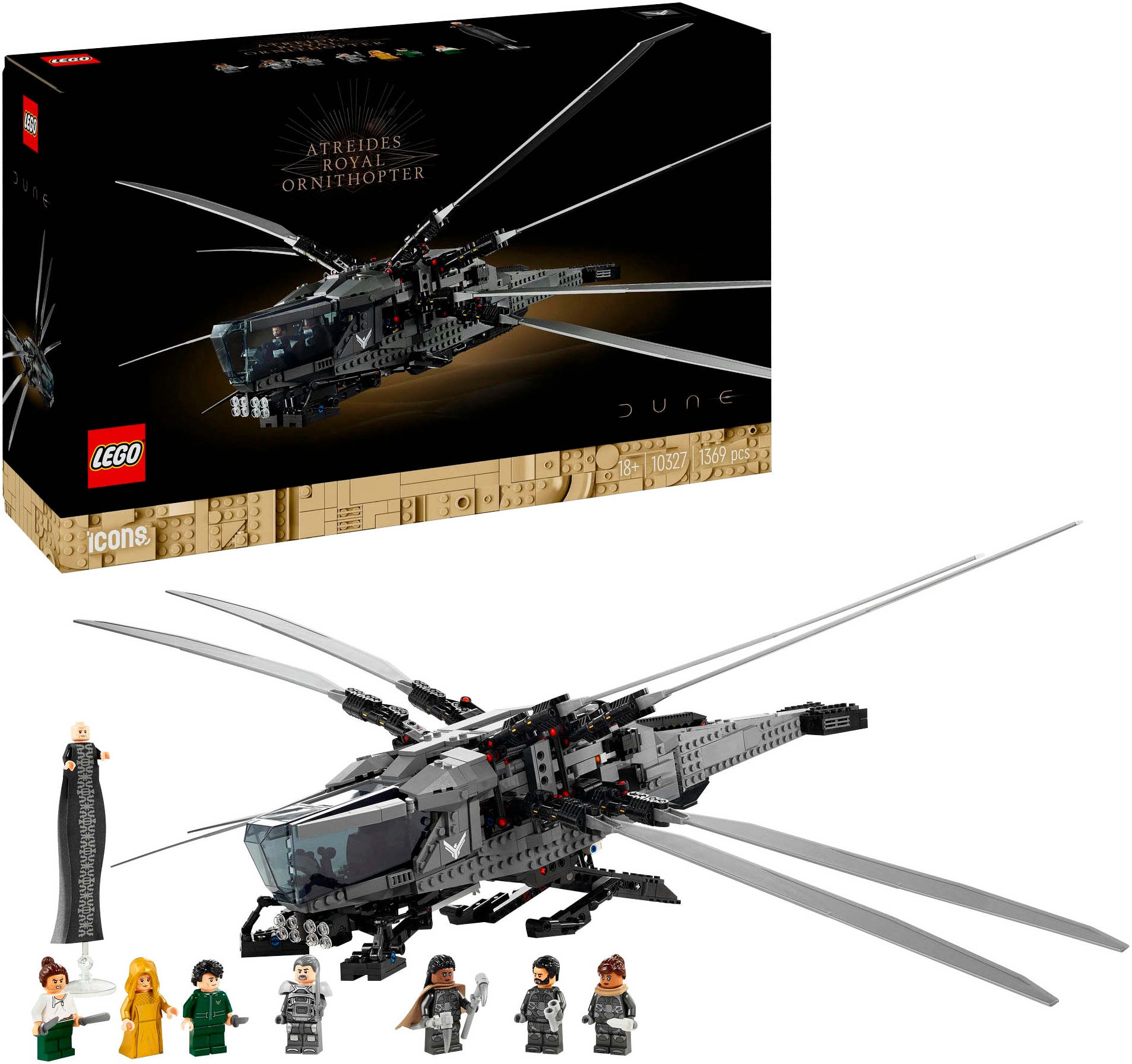 Image of LEGO Konstruktionsspielsteine "Dune Atreides Royal Ornithopter (10327), LEGO Icons" Made in Europe