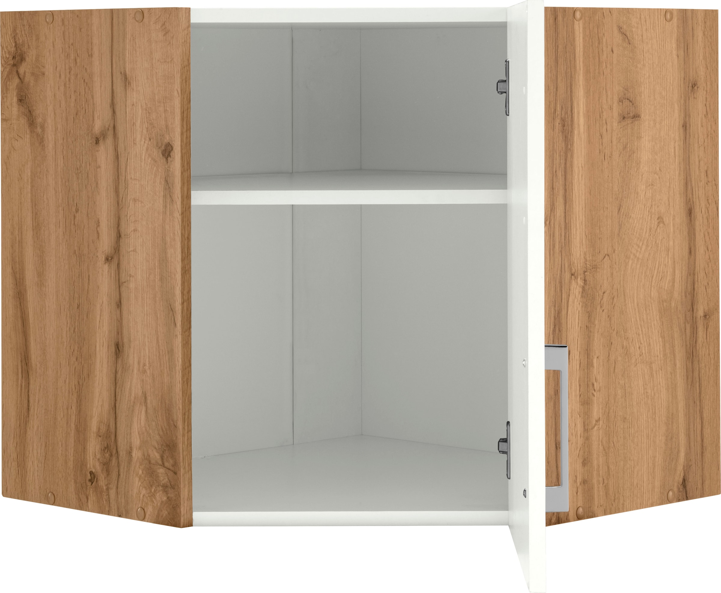 KOCHSTATION Armoire suspendue d'angle »KS-Colmar« 60 x 60 cm, avec poignée en métal