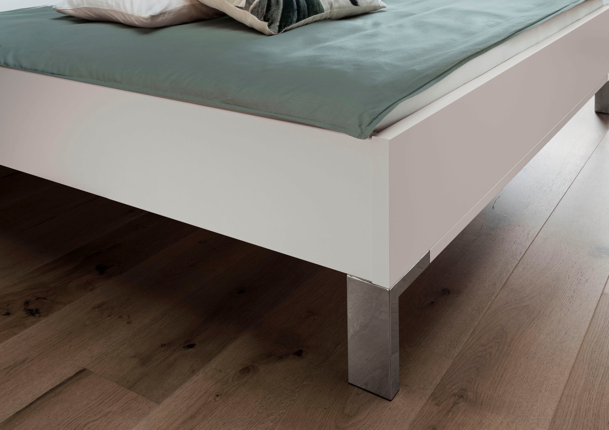 WIEMANN Futonbett »Monaco, Bettgestell, Bettrahmen, komfortables Polsterkopfteil«, (4-fache Liegehöhenverstellung, MADE IN GERMANY), Polsterkopfteil aus Kunstleder, verschiedene Grössen, in Komforthöhe