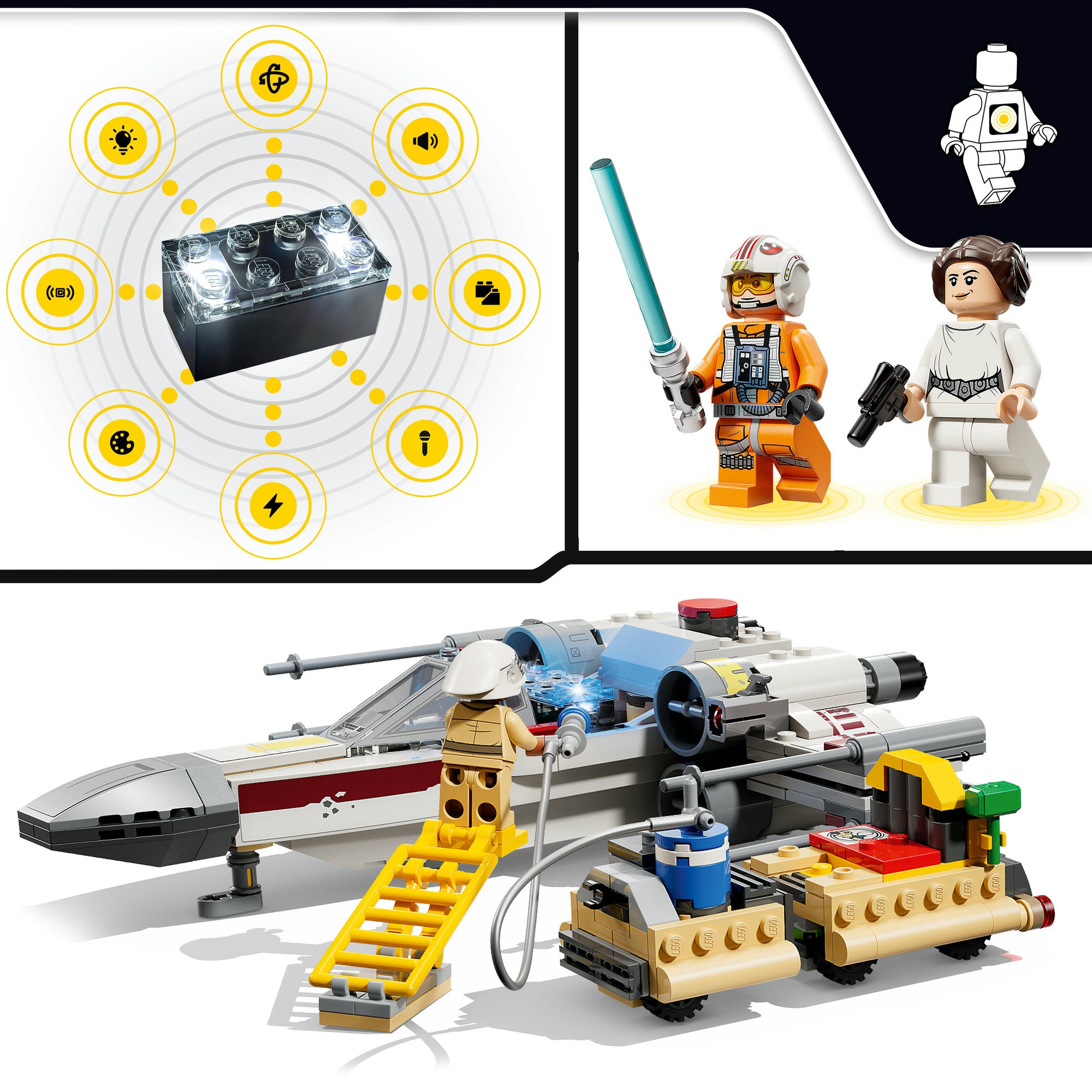 LEGO® Pions de construction »SMART Play: Lukes Rot Fünf X-Wing (75423), LEGO Star Wars™« mit Licht- und Soundeffekten