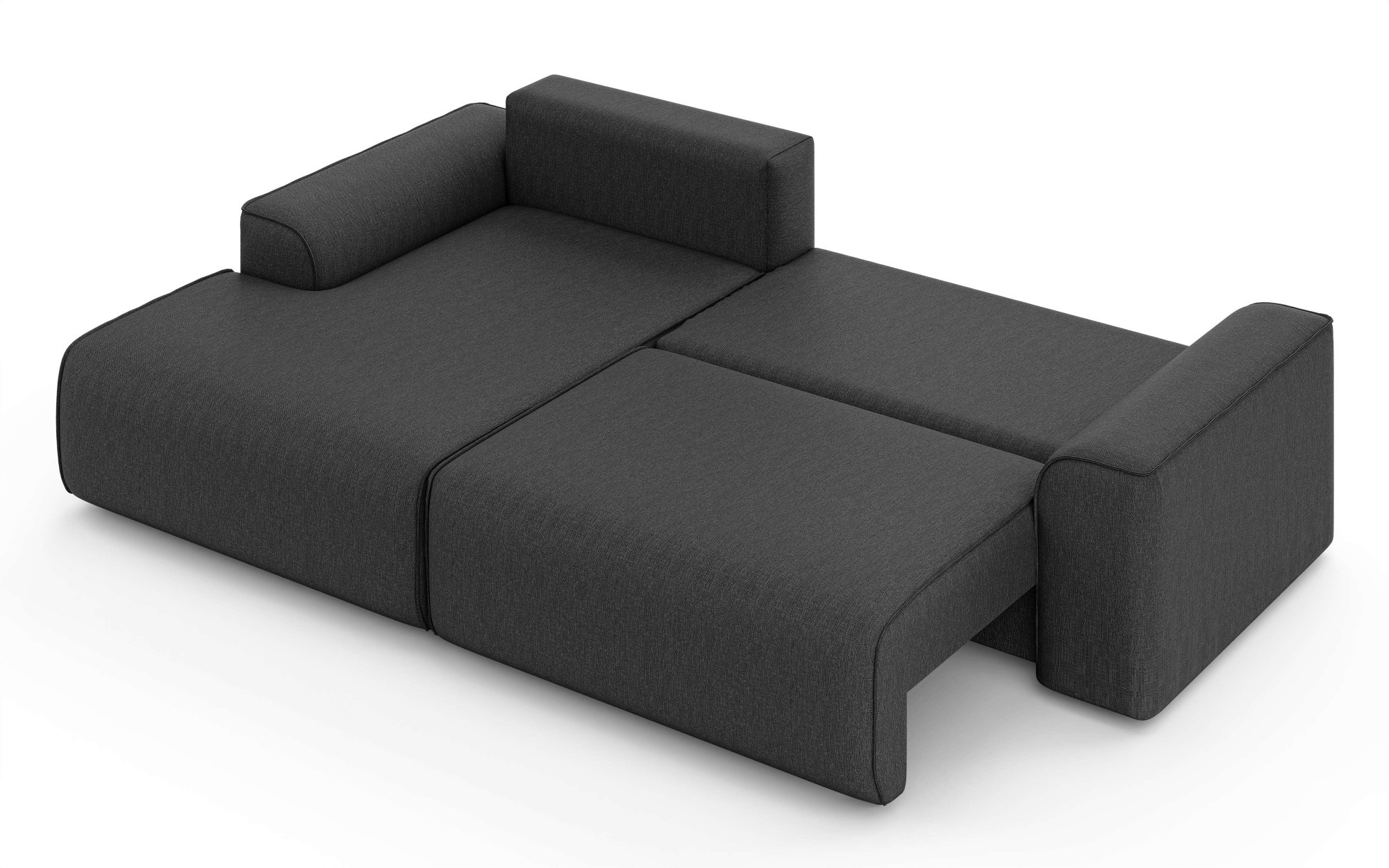 Home affaire Ecksofa »Santenay mit Bettfunktion und Bettkasten, Masse: B/T/H 266/164/90 cm«, L-Form mit Wellenfederung, Schlaffläche: 140x213 cm, auch in Cord