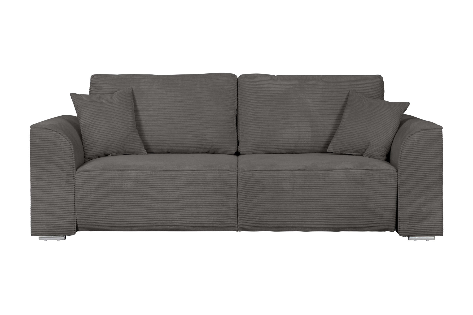 INOSIGN 2-Sitzer »BEATRICE, erhältlich in trendigen Stoffoptionen, B/T/H: 143/73/92 cm« In hochwertiger Verarbeitung, incl. 2 grossen Zierkissen in Korpusfarbe