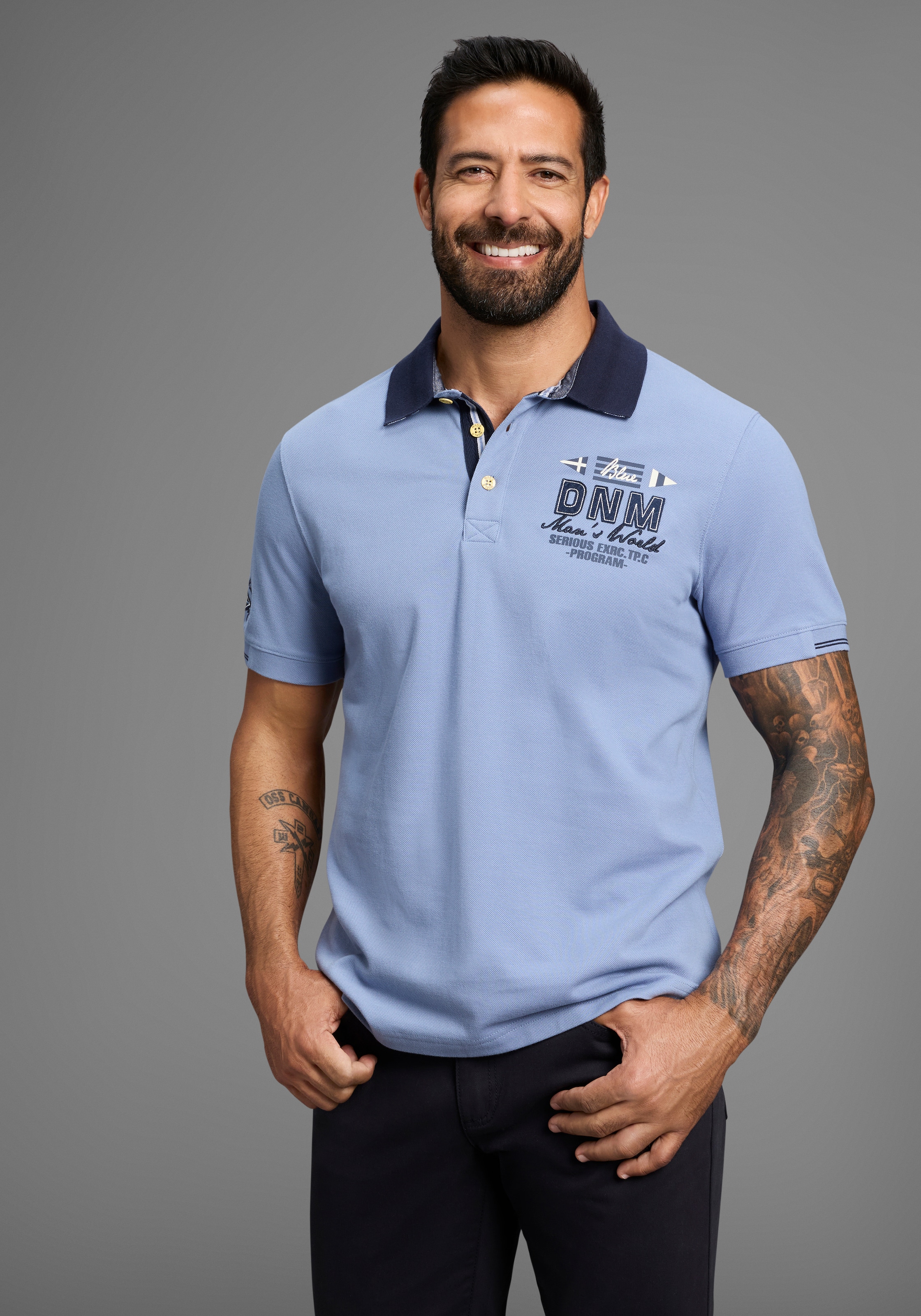 Image of Mans World Poloshirt Kurzarm, mit Polokragen, für sportliche Aktivitäten